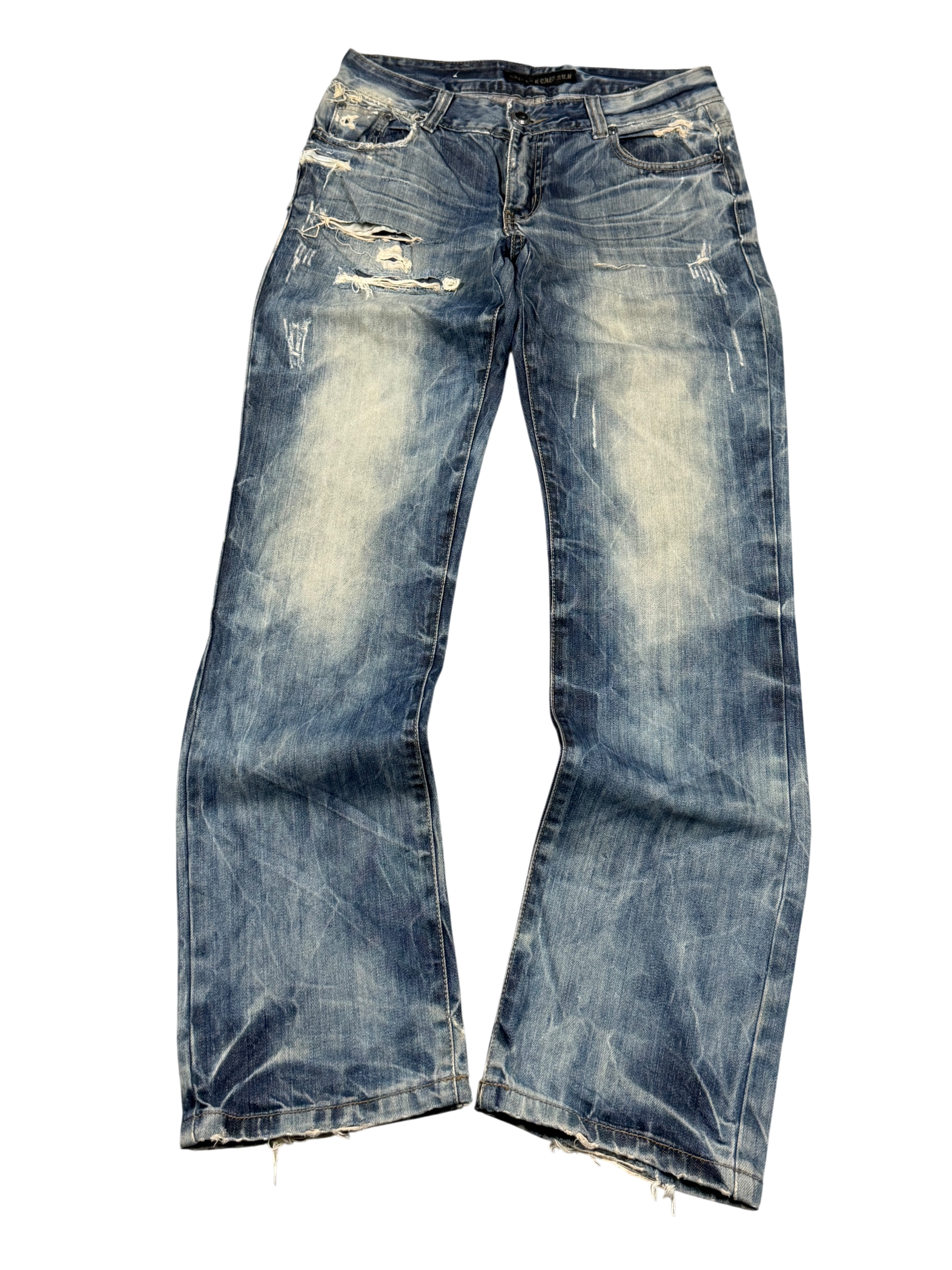 Crazy Washed Straight Jeans (S-M)