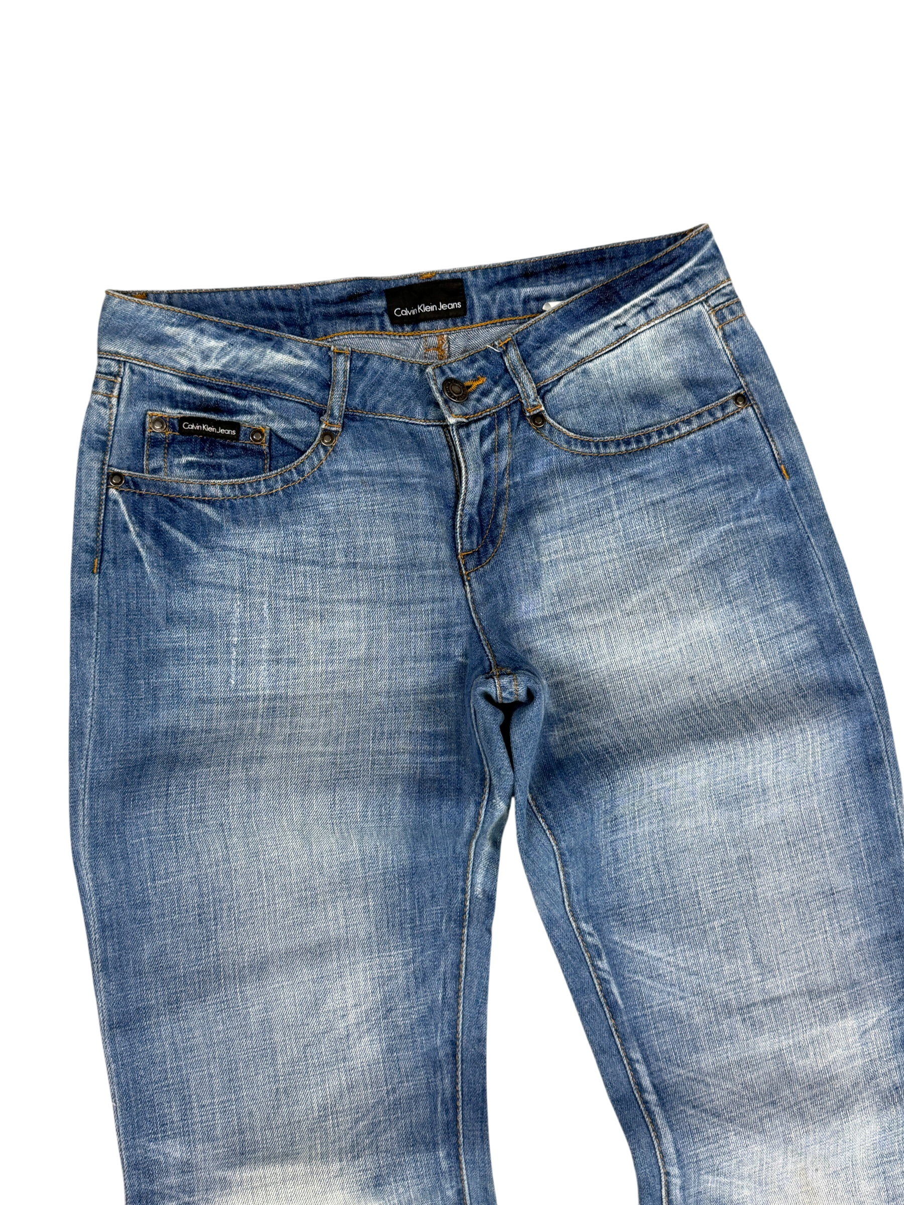 Vintage washed straight Jeans *CK (XS)