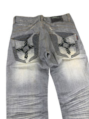 Crazy washed Straight Jeans (S)