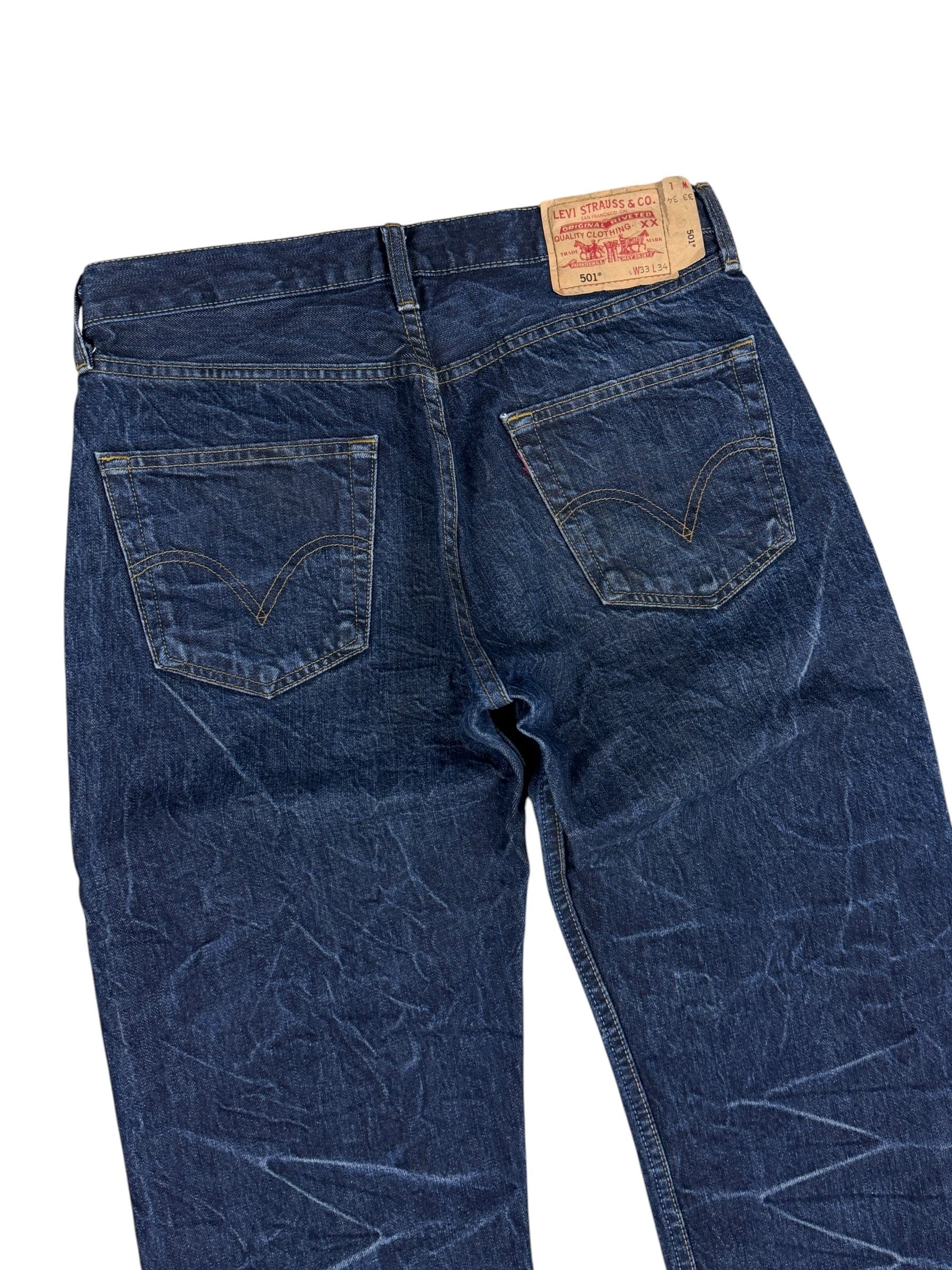 Levi's 501 Straight Washed Jeans (M-L)