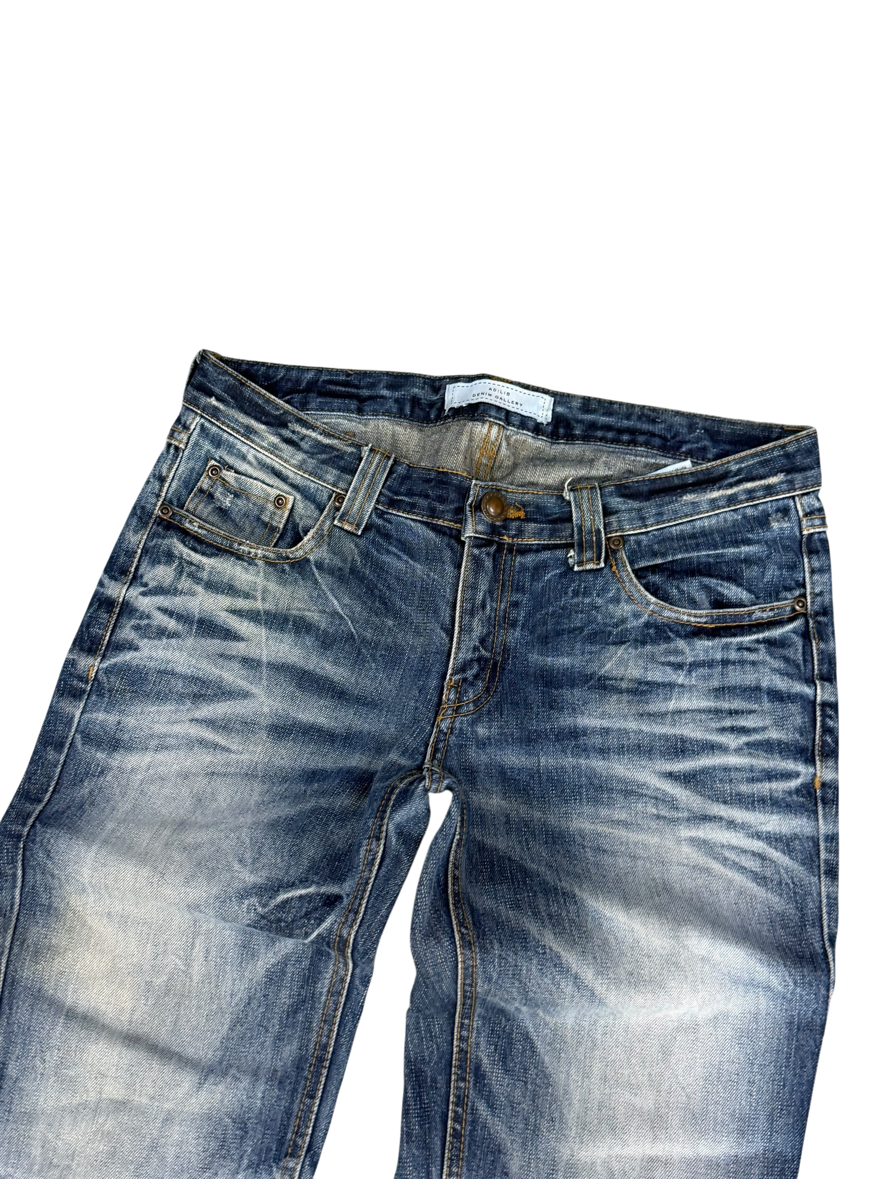 Ultra Washed Straight Jeans (XS-S)