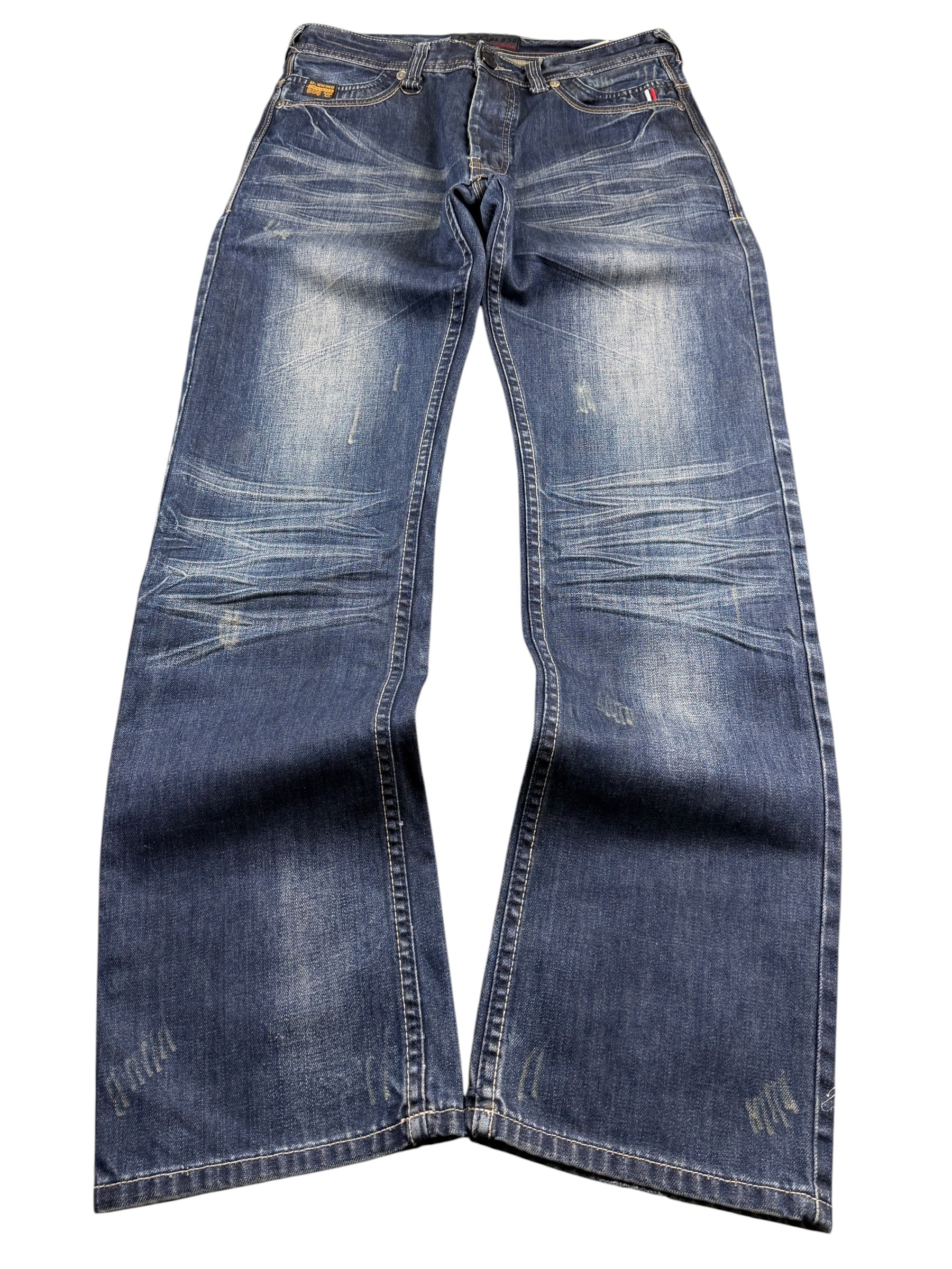 Crazy washed Straight Jeans (S)