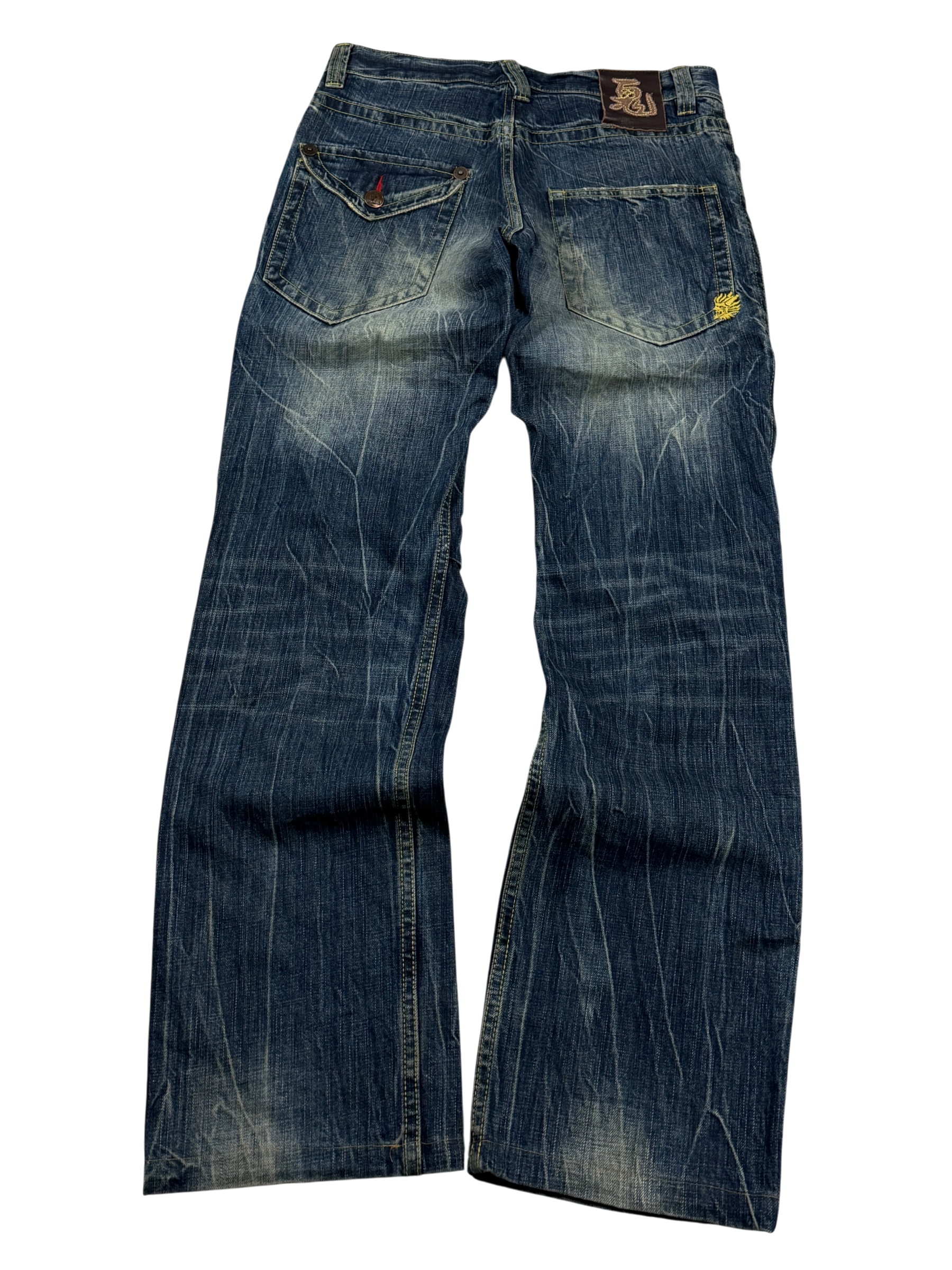 Crazy washed Straight Jeans (S)