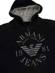 Armani Big Logo Zip-Hoodie (L)