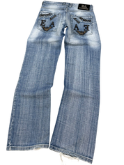 Armani Big Logo Bootcut Jeans (M)