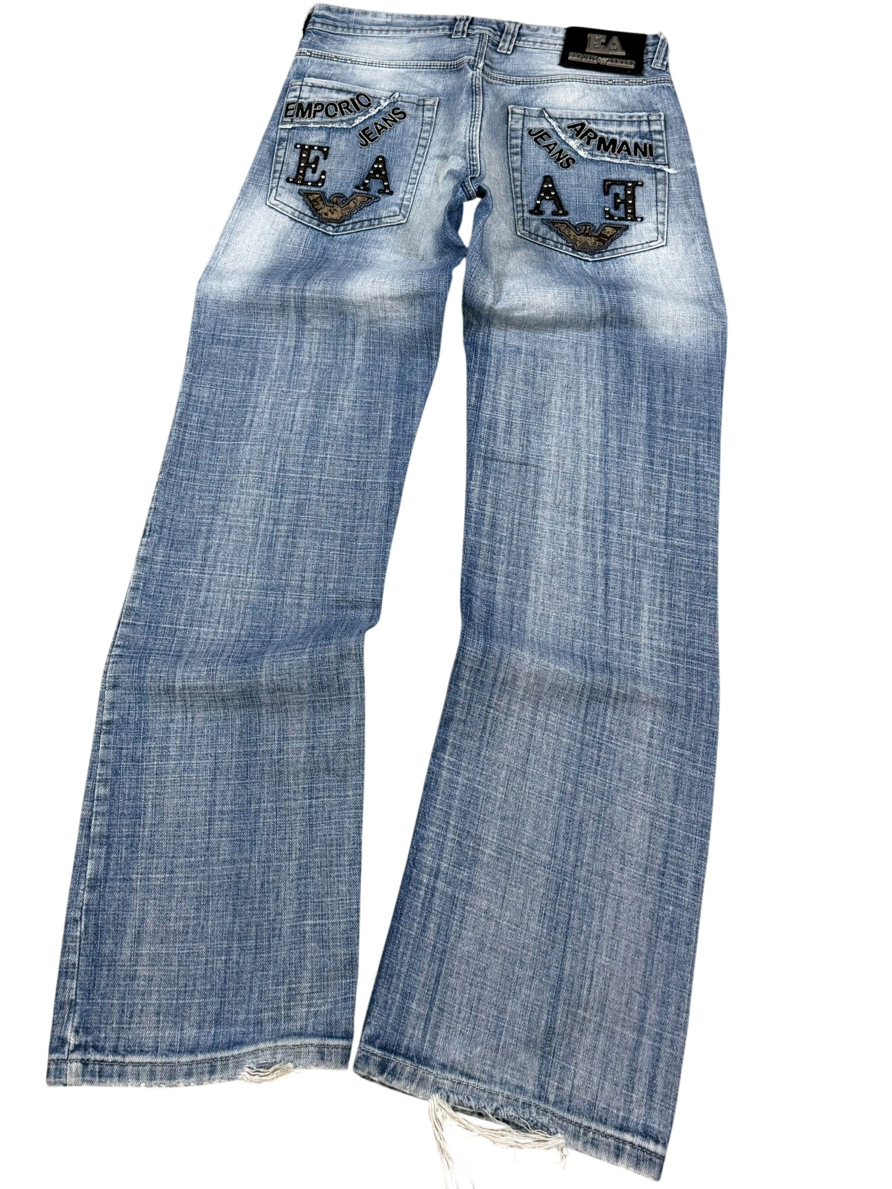 Armani Big Logo Bootcut Jeans (M)