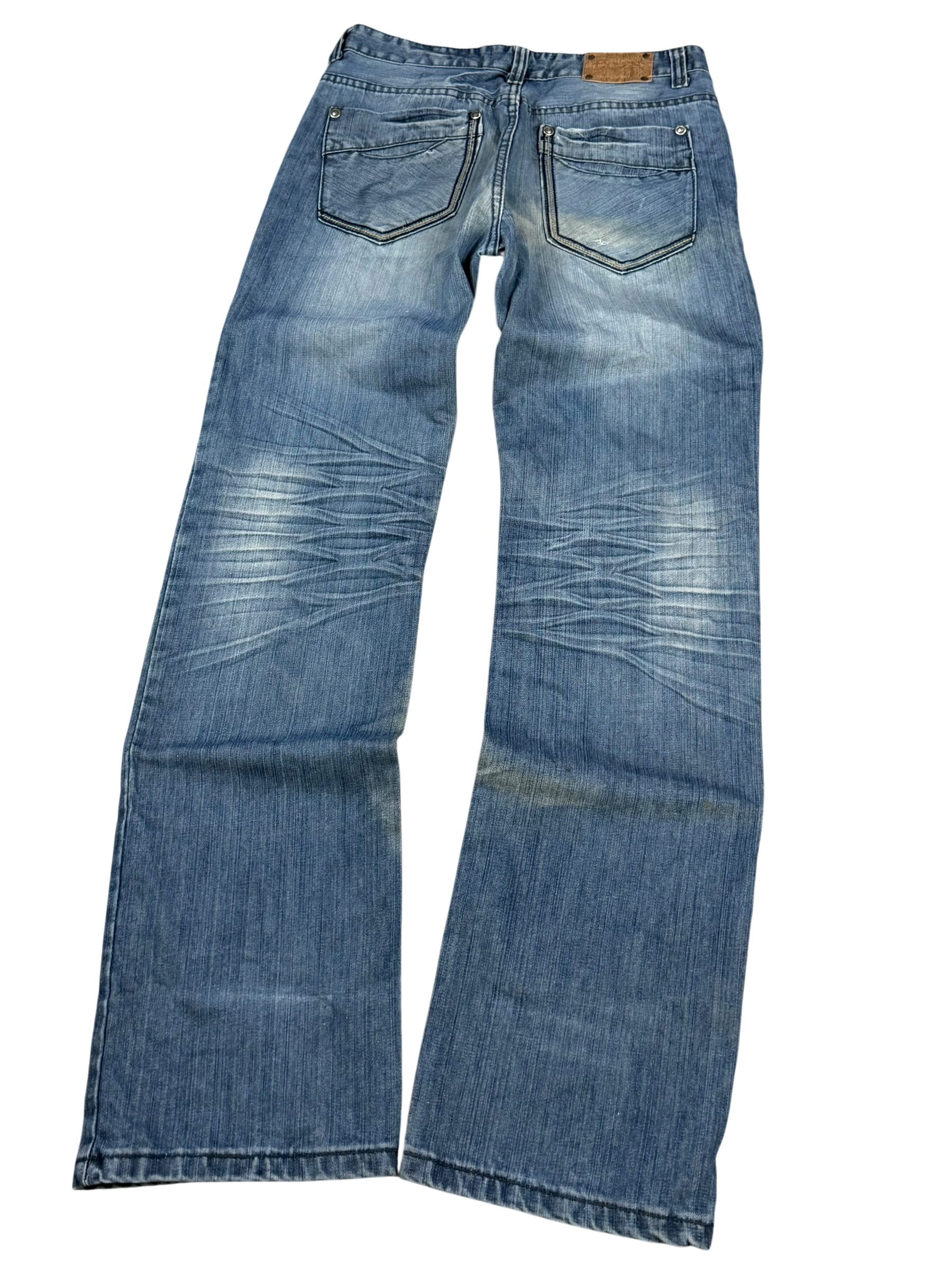 Washed Straight Fit Jeans (S)