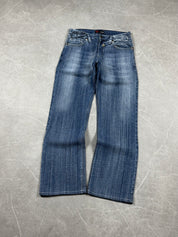 Versace Big Logo washed Bootcut Jeans (XS)