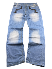 Armani Big Logo Baggy/Bootcut Jeans (XL)
