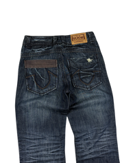 Crazy Washed Straight Jeans (XS-S)