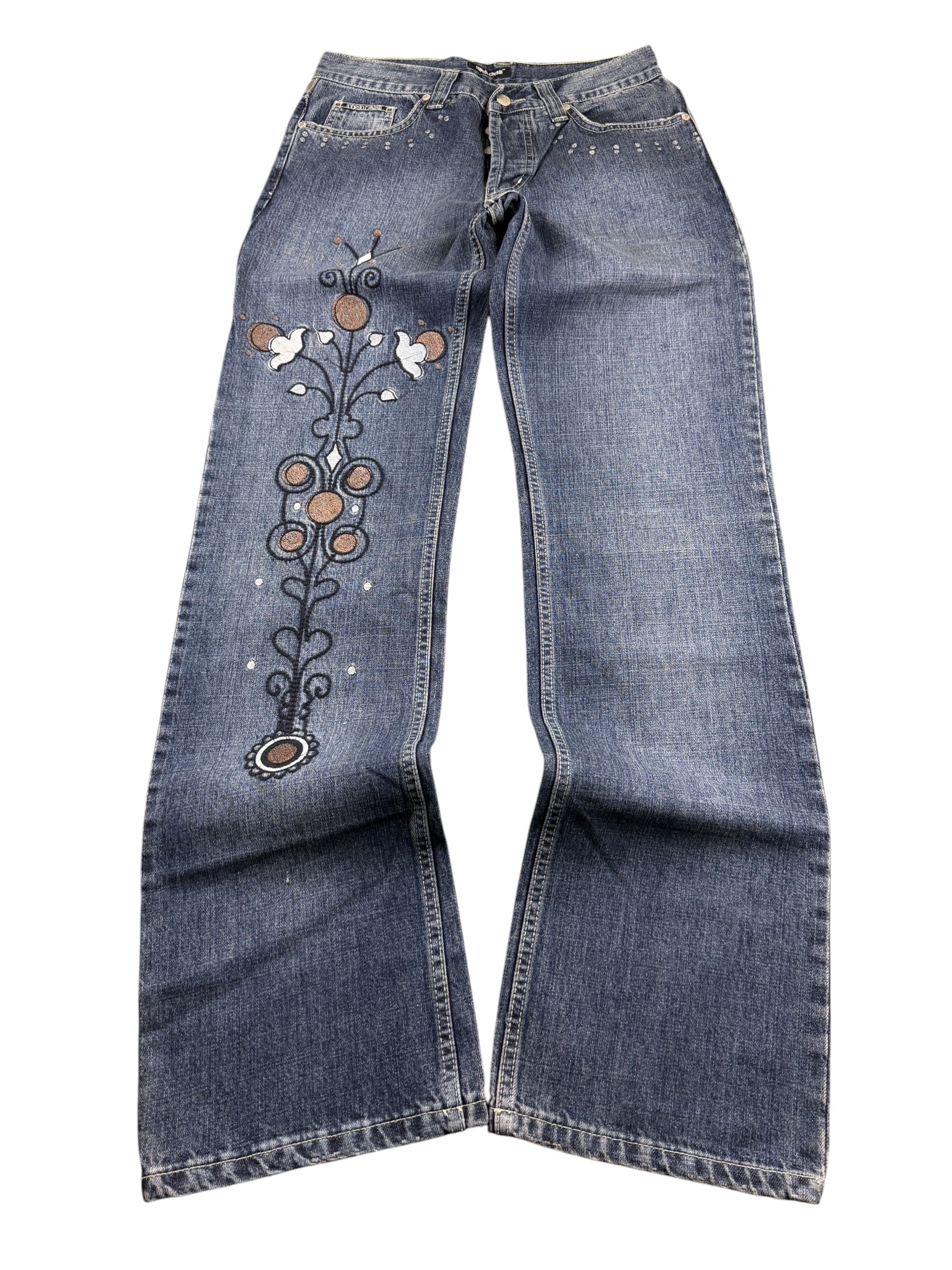 Roberto Cavalli Big Logo Bootcut Jeans (XS)