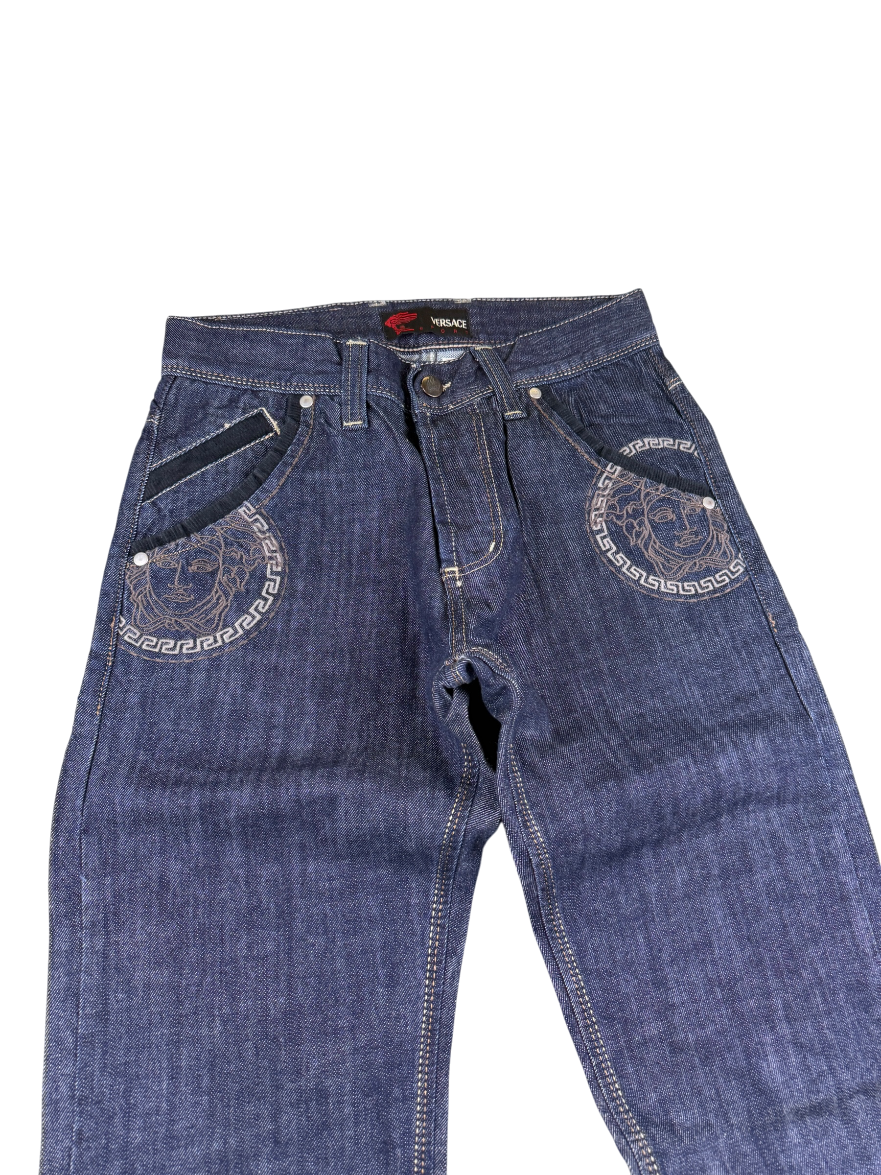 Versace vintage Big Logo Straight Jeans (XS)