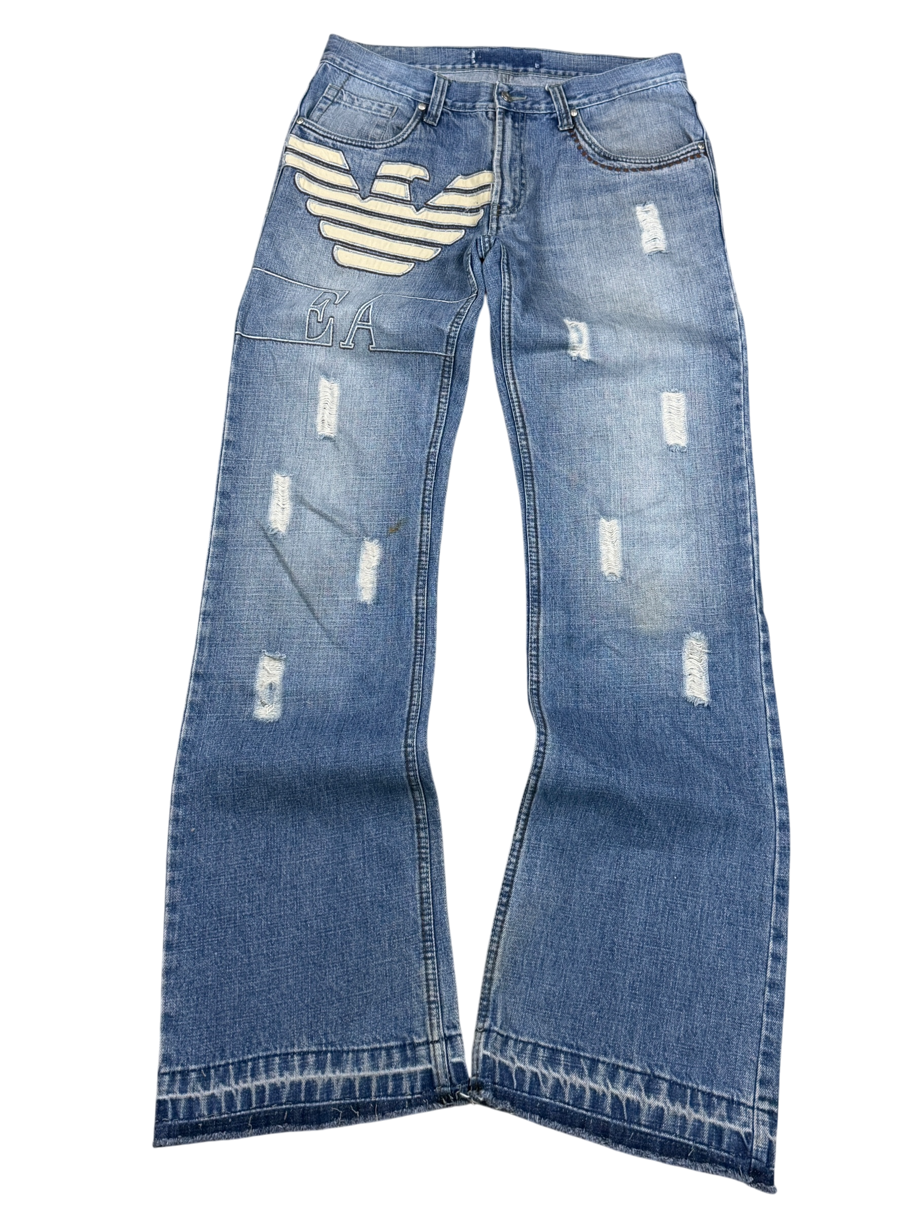 Armani vintage Big Logo Bootcut Jeans (M)