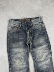 Vintage Washed Straight Jeans (XS-S)