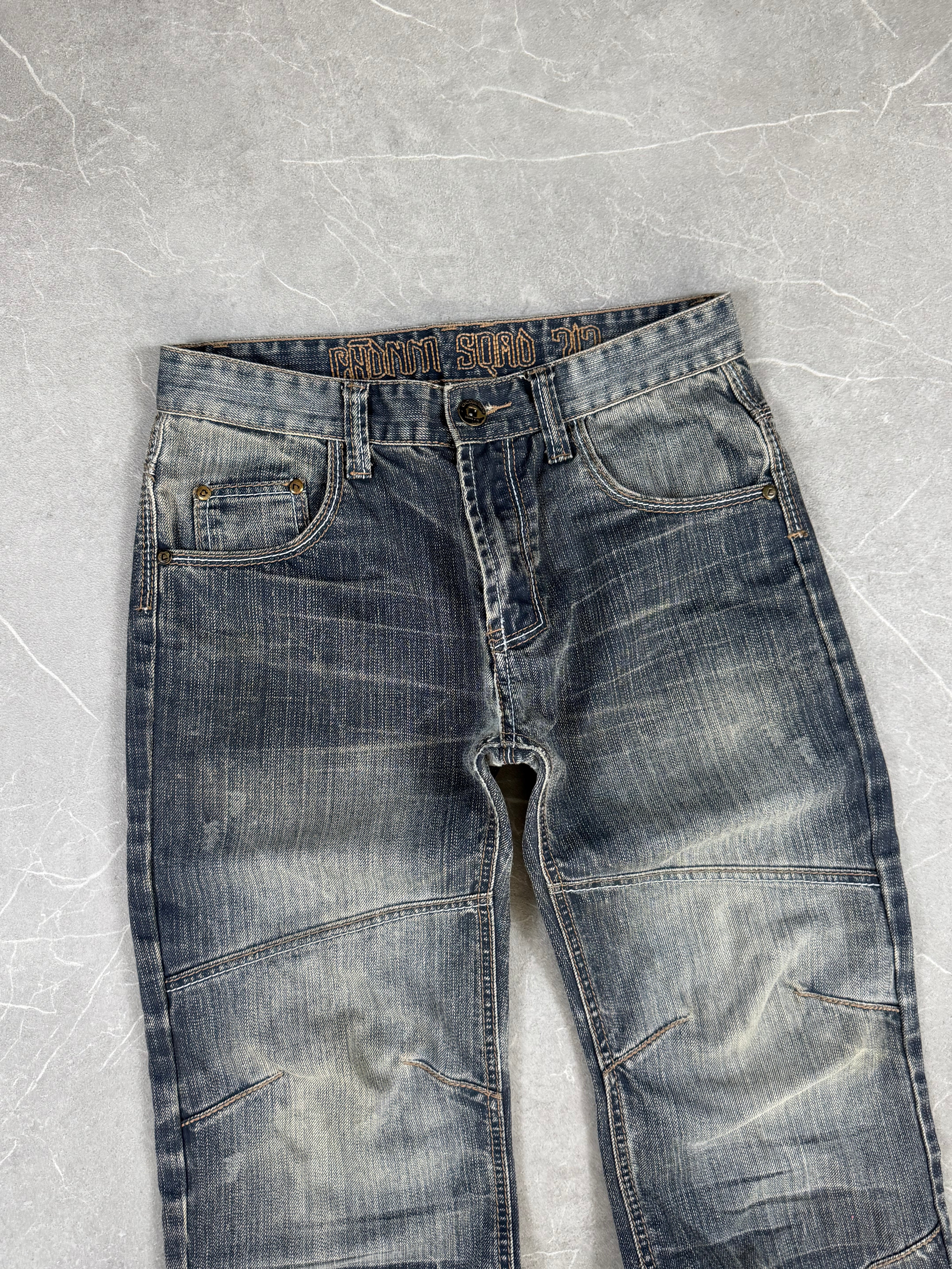 Vintage Washed Straight Jeans (XS-S)