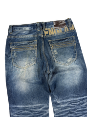 Crazy Washed Bootcut/Baggy Jeans (XXS)