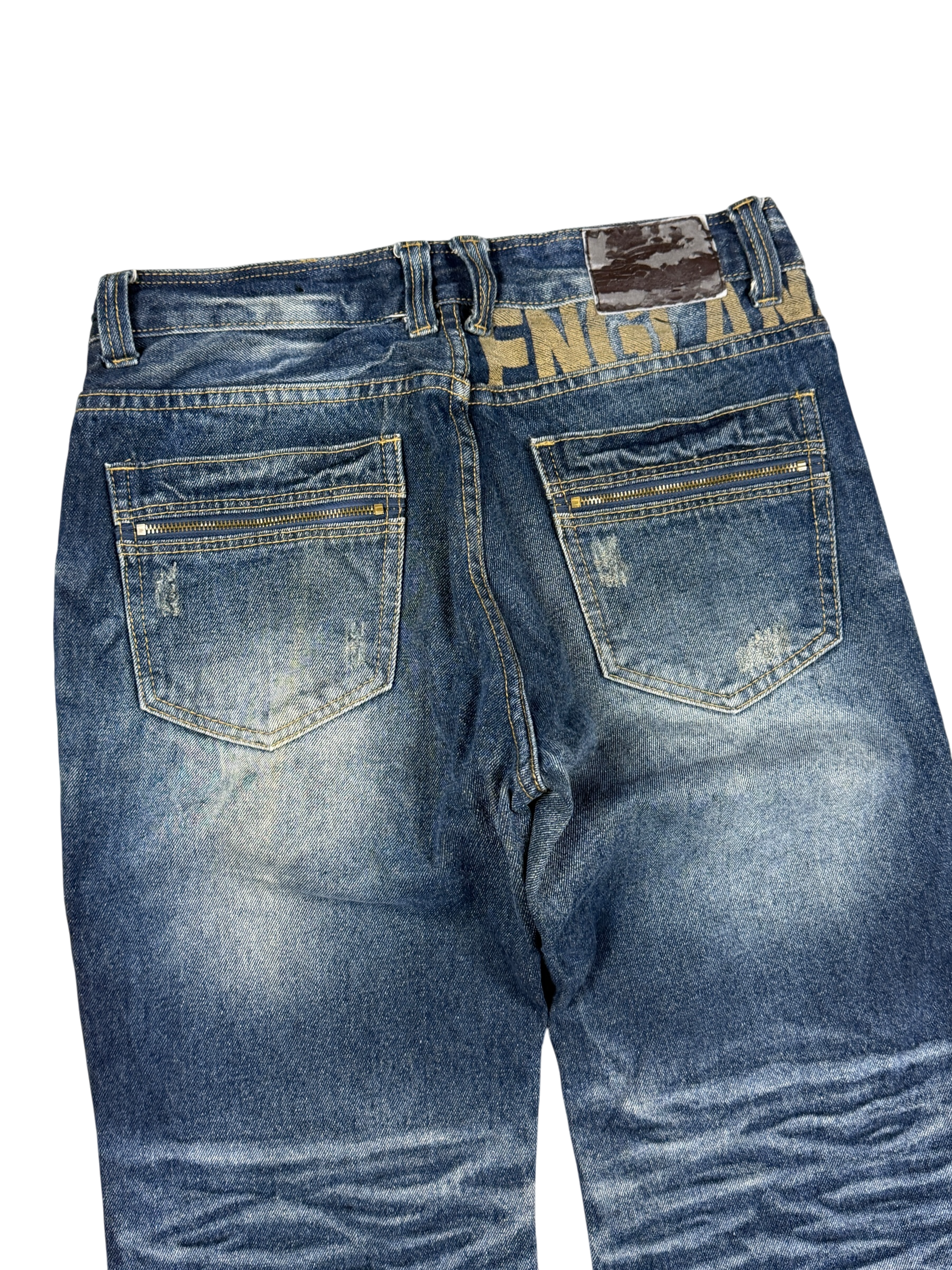 Crazy Washed Bootcut/Baggy Jeans (XXS)