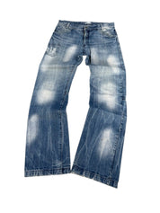 Vintage Washed Straight-Fit Jeans (S)