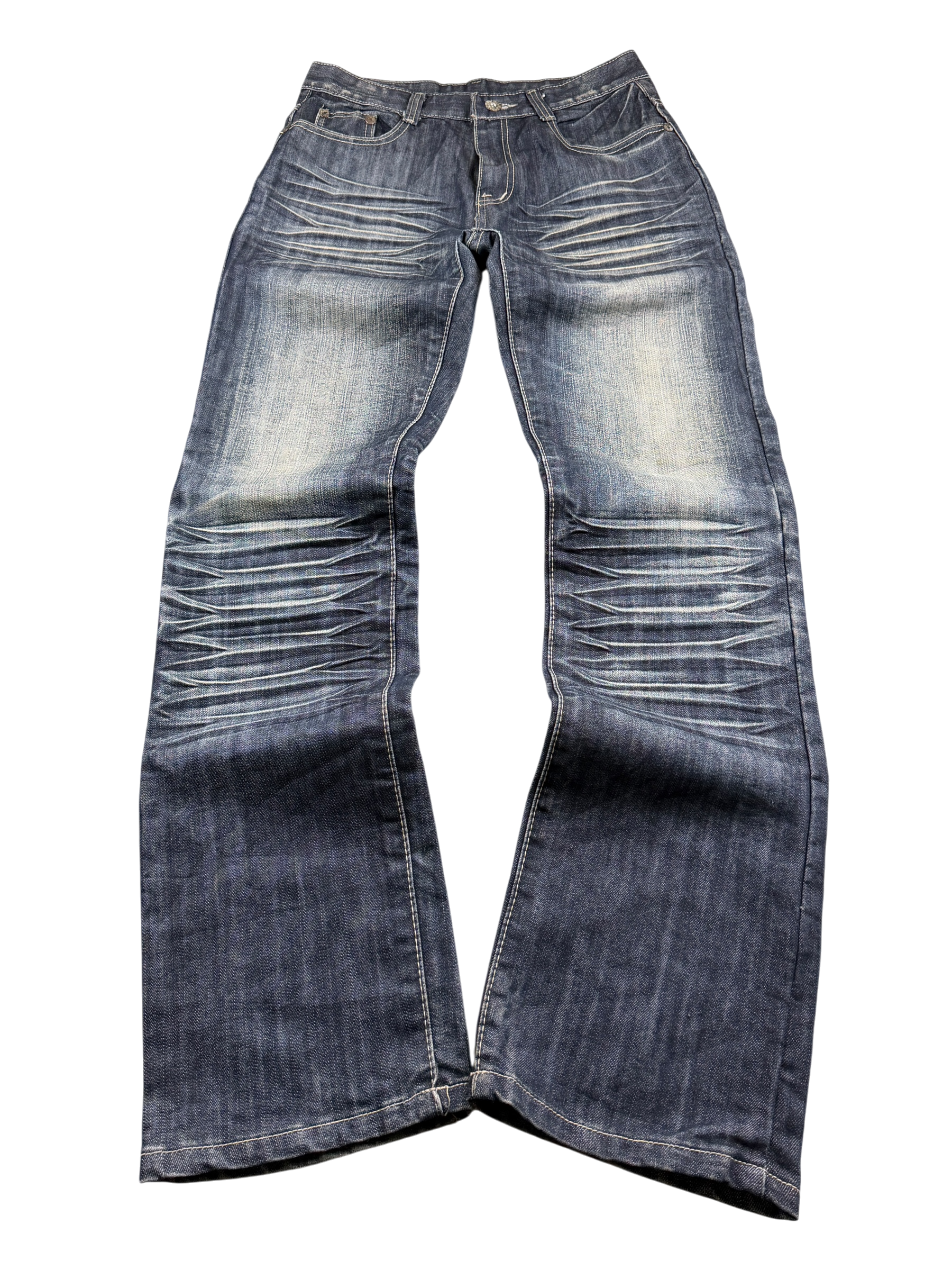 Crazy washed Straight Jeans (S)