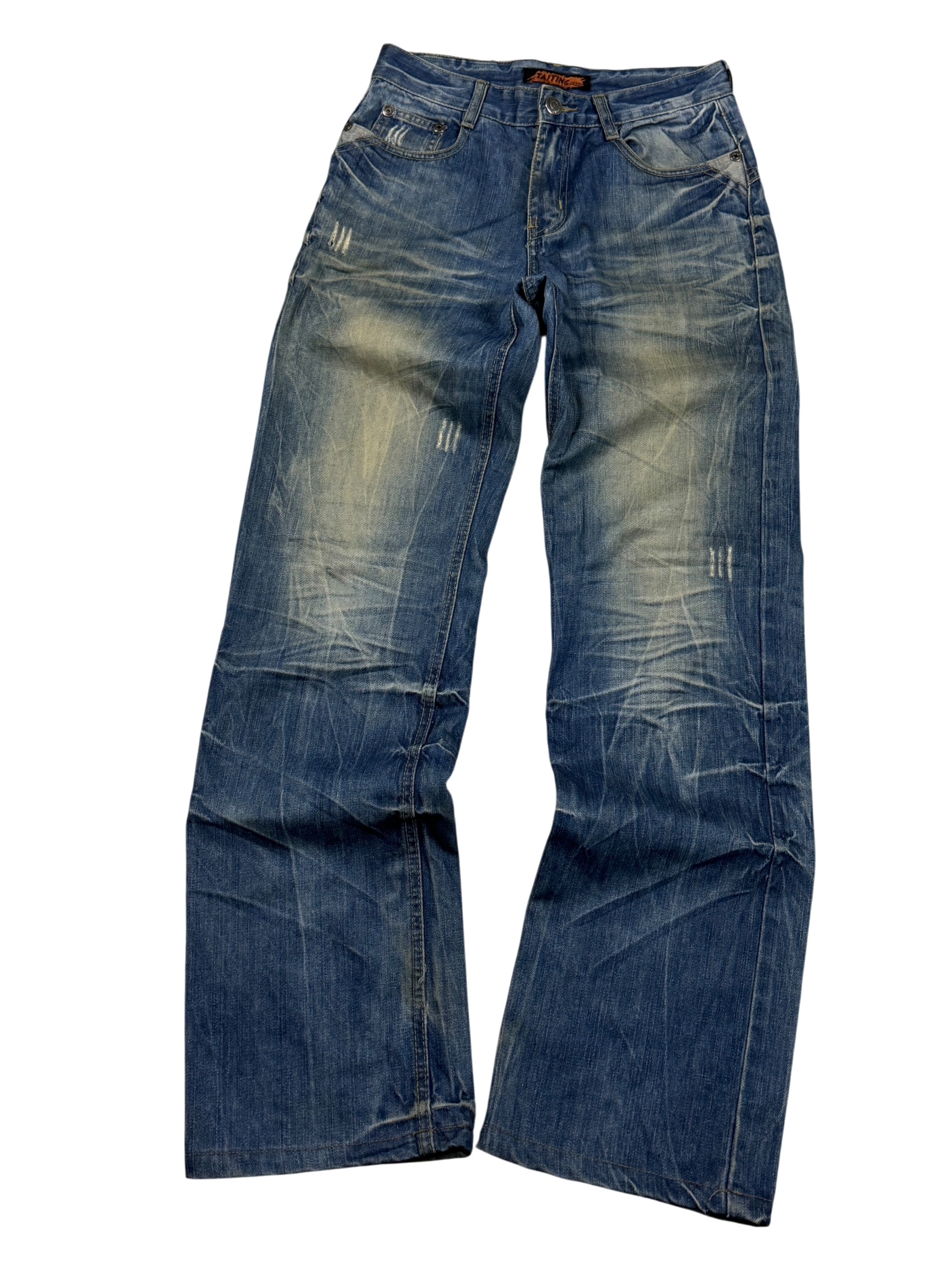 Crazy washed straight Jeans (S)