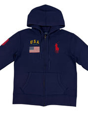Ralph Lauren Big Pony USA Zip Hoodie (XS)