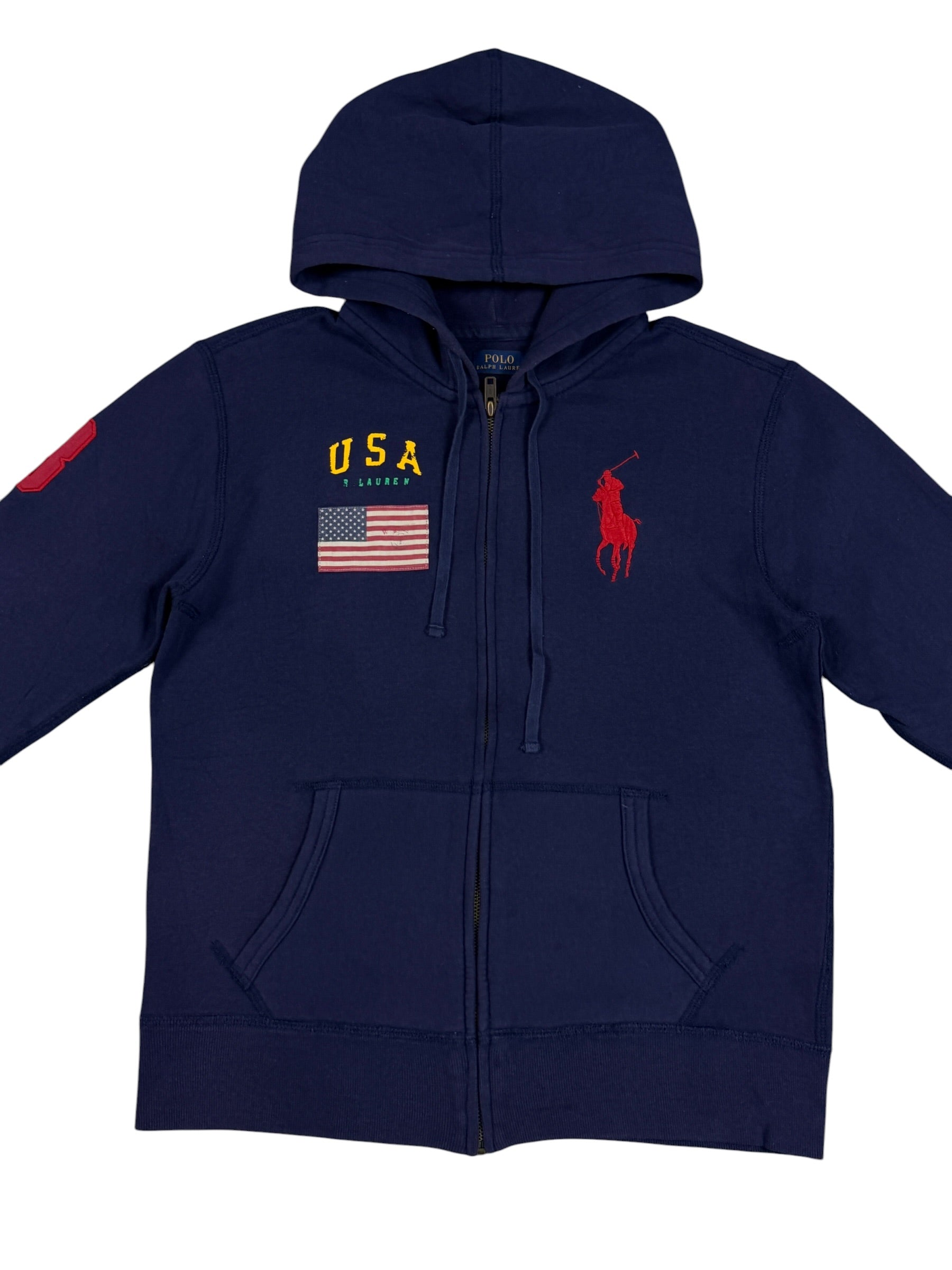Ralph Lauren Big Pony USA Zip Hoodie (XS)