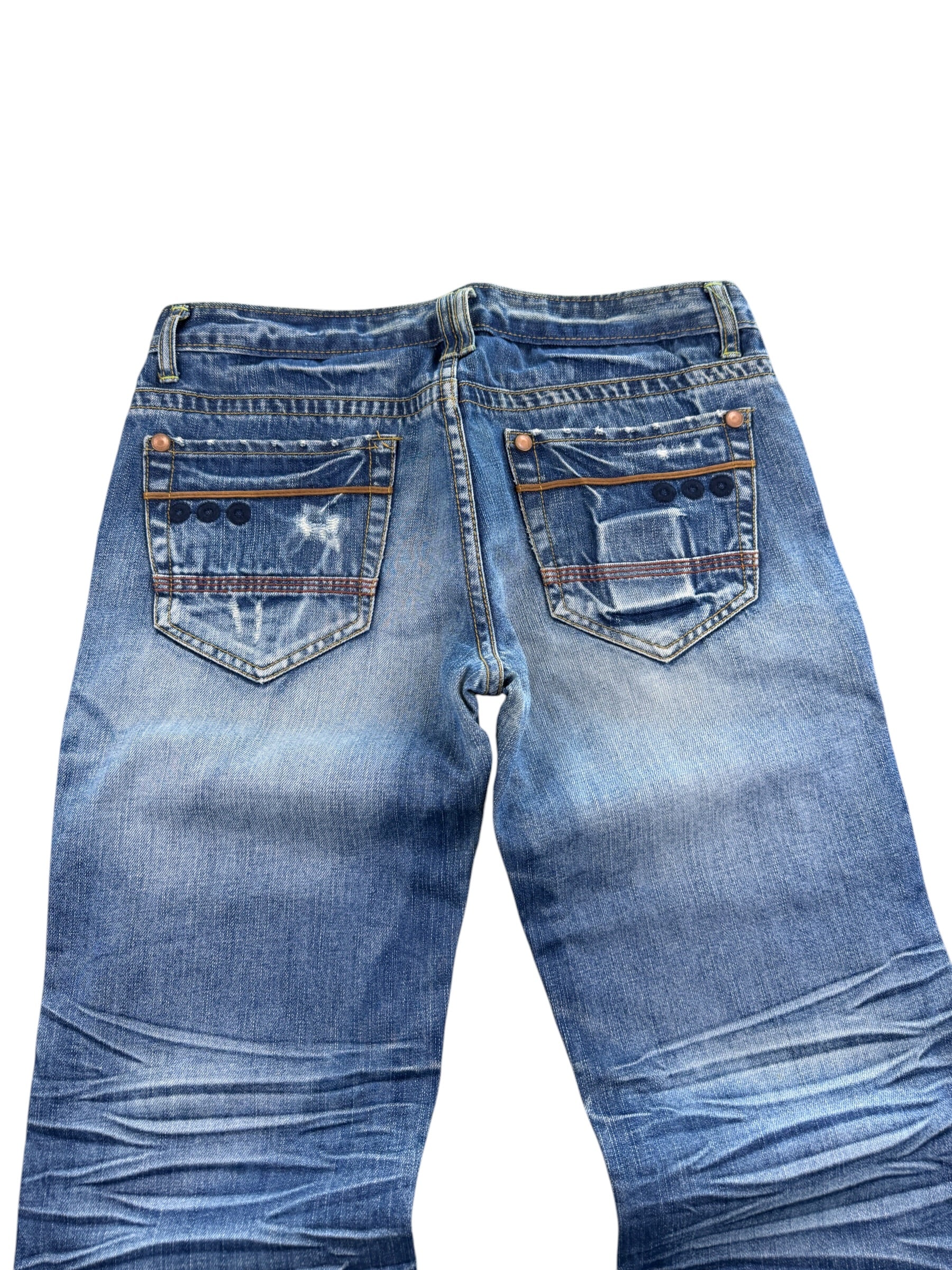 Crazy washed Straight Jeans (S)