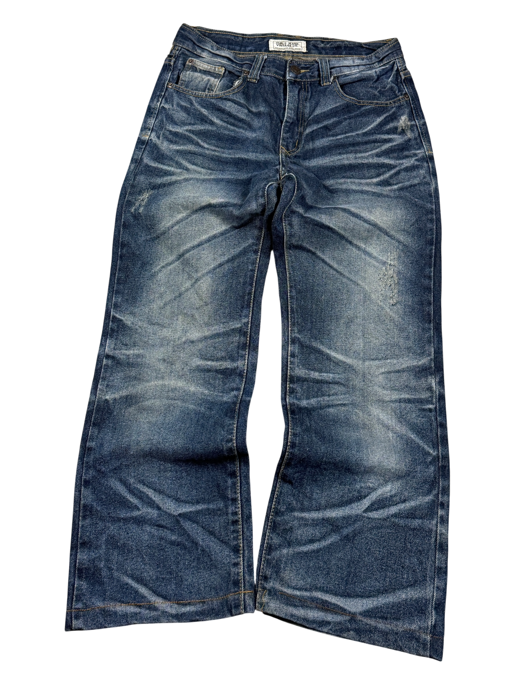 Crazy Washed Bootcut/Baggy Jeans (XXS)