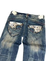 Crazy Washed Straight Fit Jeans (S)