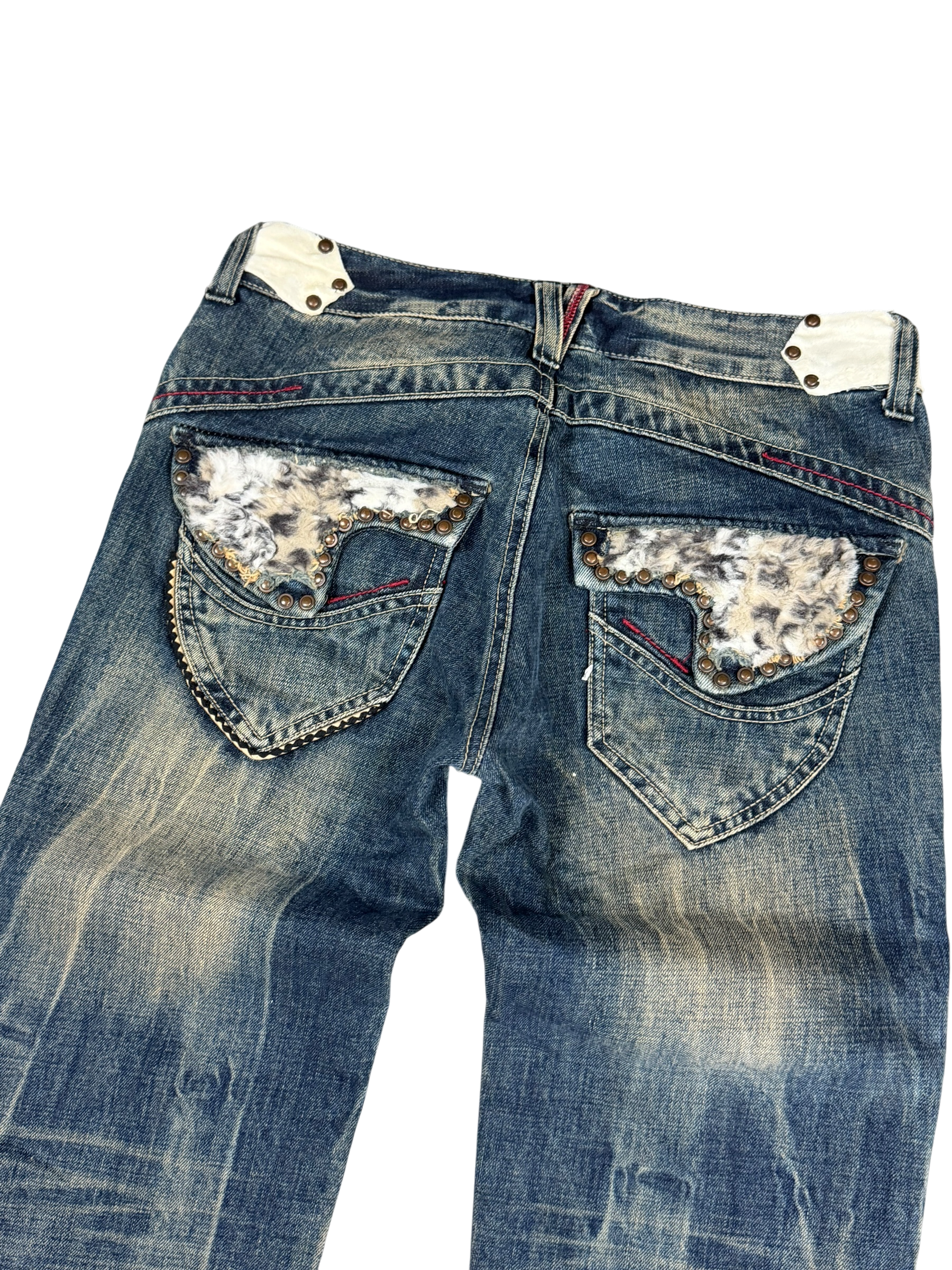 Crazy Washed Straight Fit Jeans (S)