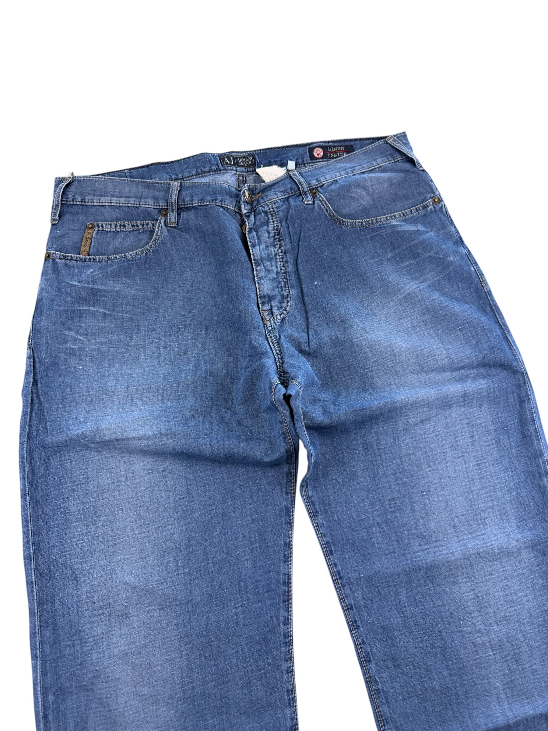 Armani vintage Baggy Leinen Jeans (M)