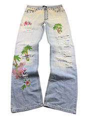 Dolce Gabbana Big Logo „Honolulu“ Bootcut Jeans (L-XL)