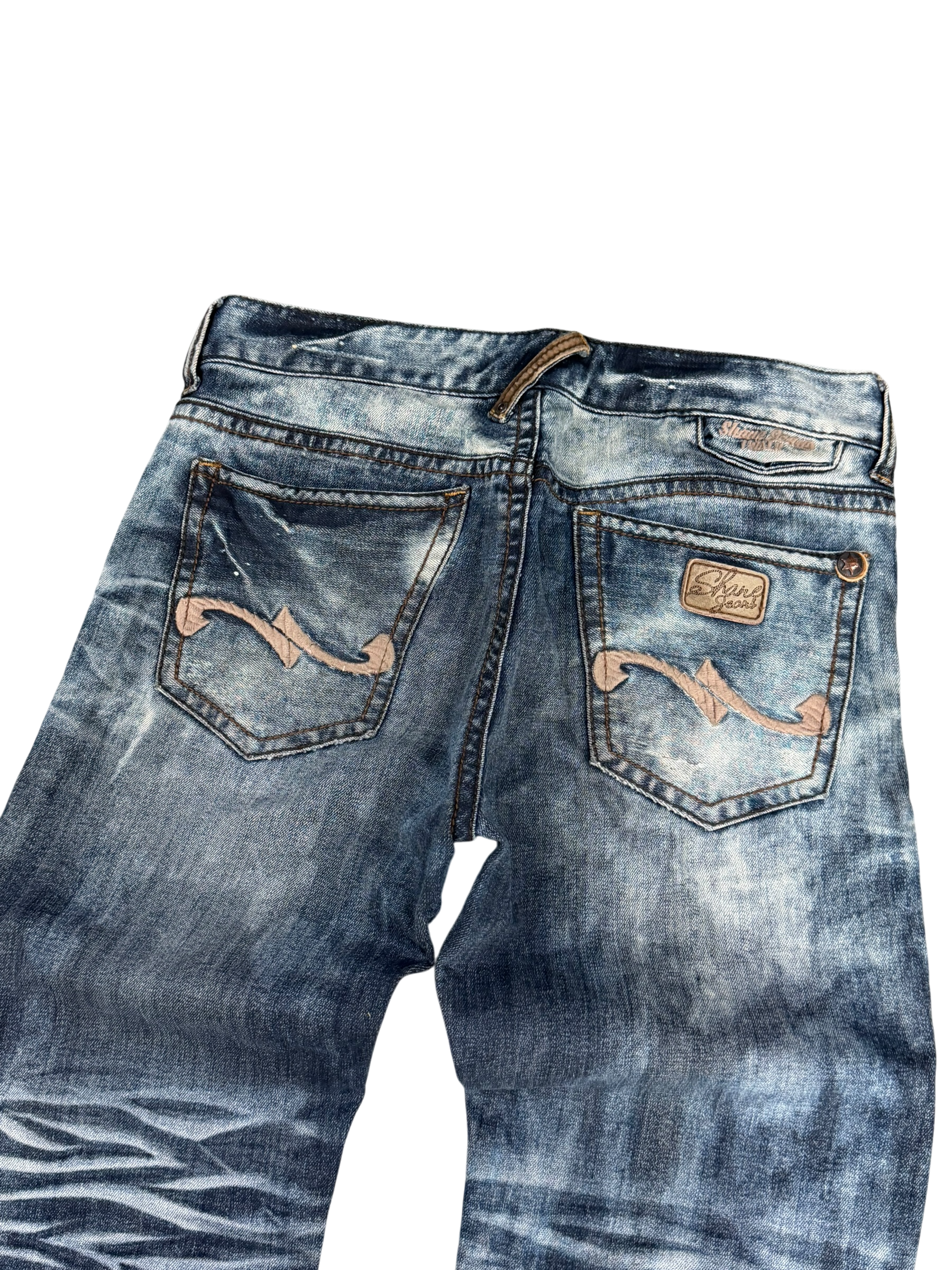 Crazy washed straight jeans (M)