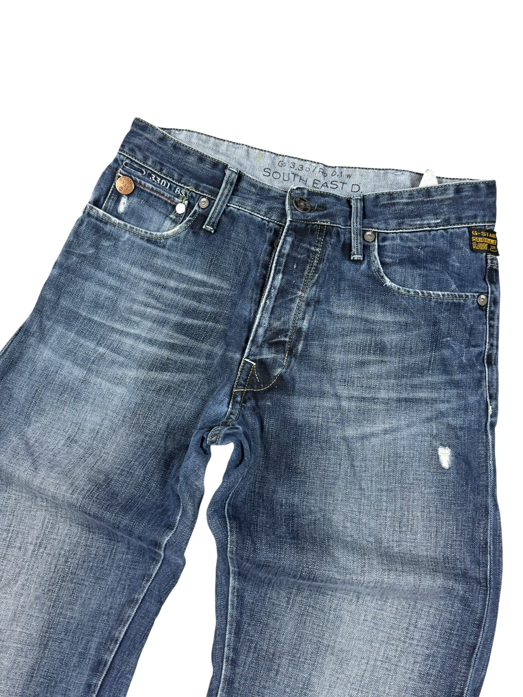 G-Star Logo Straight-Fit Jeans (XS)