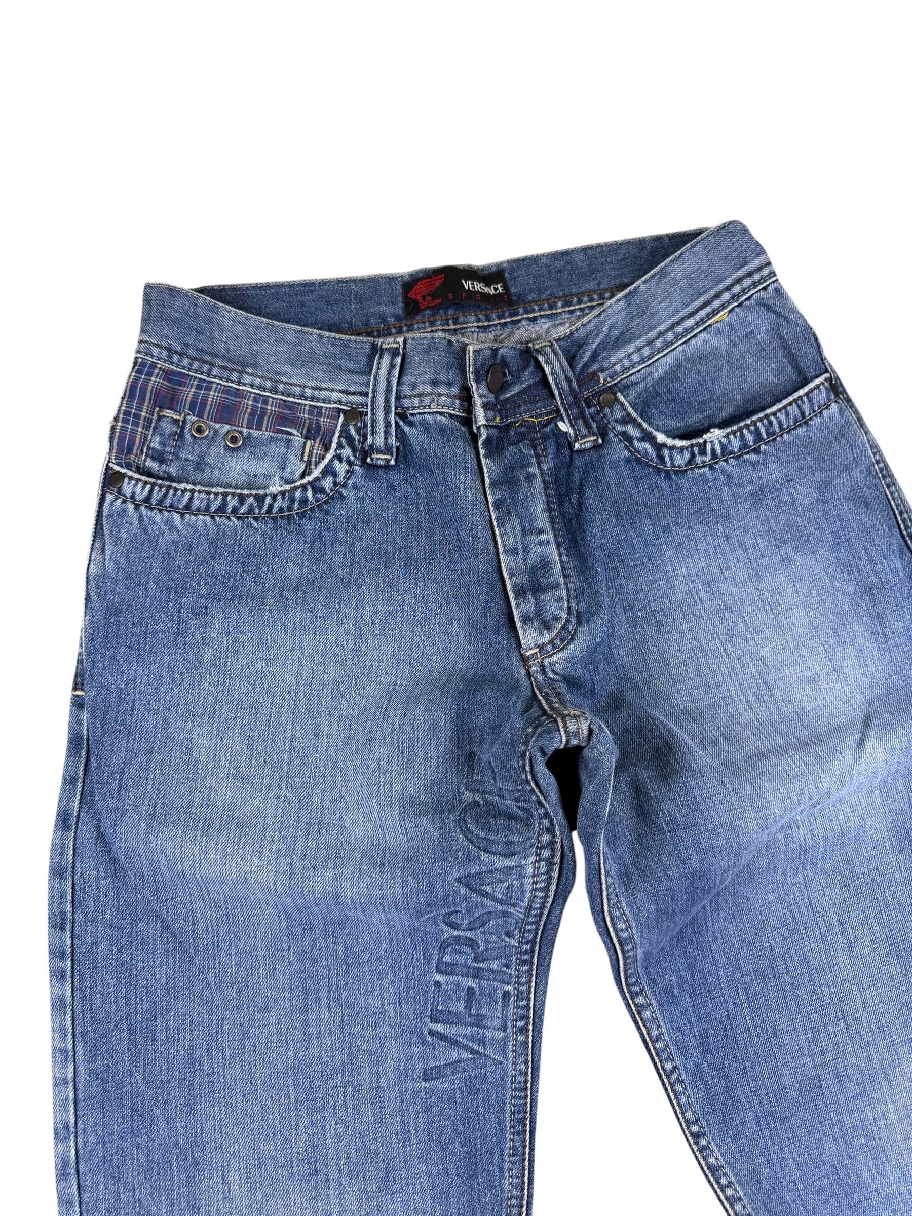 Versace vintage Big Logo Bootcut Jeans (S-M)