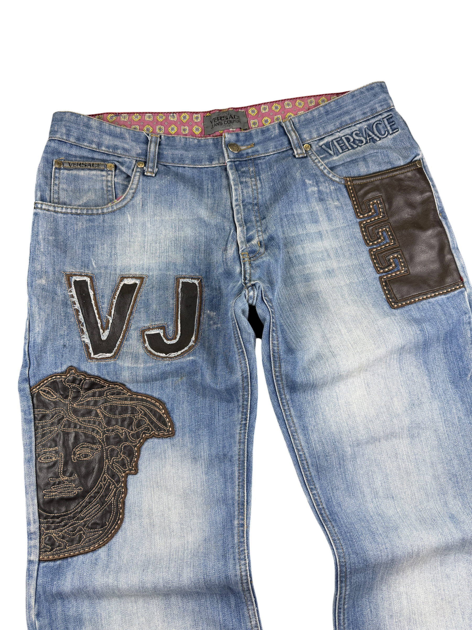 Versace vintage Big Logo Bootcut Jeans (L)