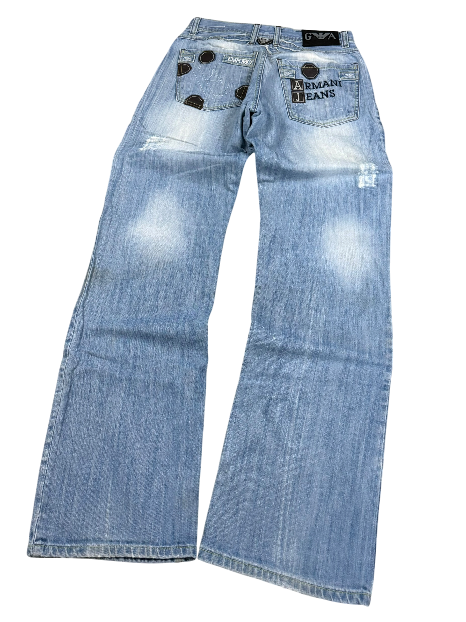 Armani Big Logo Bootcut Jeans (S)