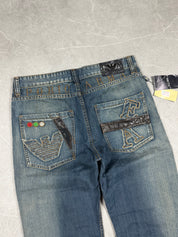 Armani Italia Big Logo Bootcut Jeans (M-L)