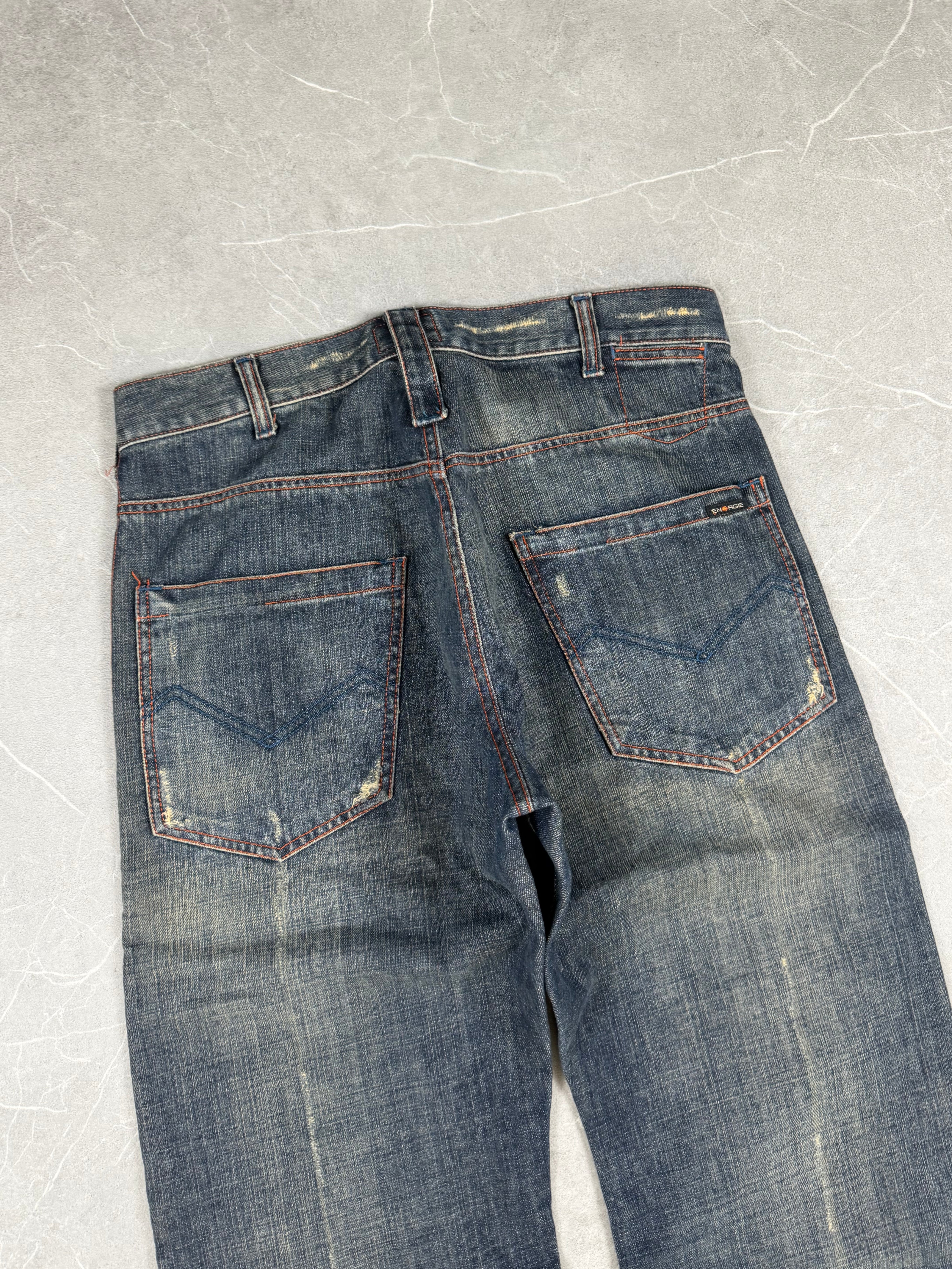 Vintage washed Baggy/Bootcut Jeans (M)