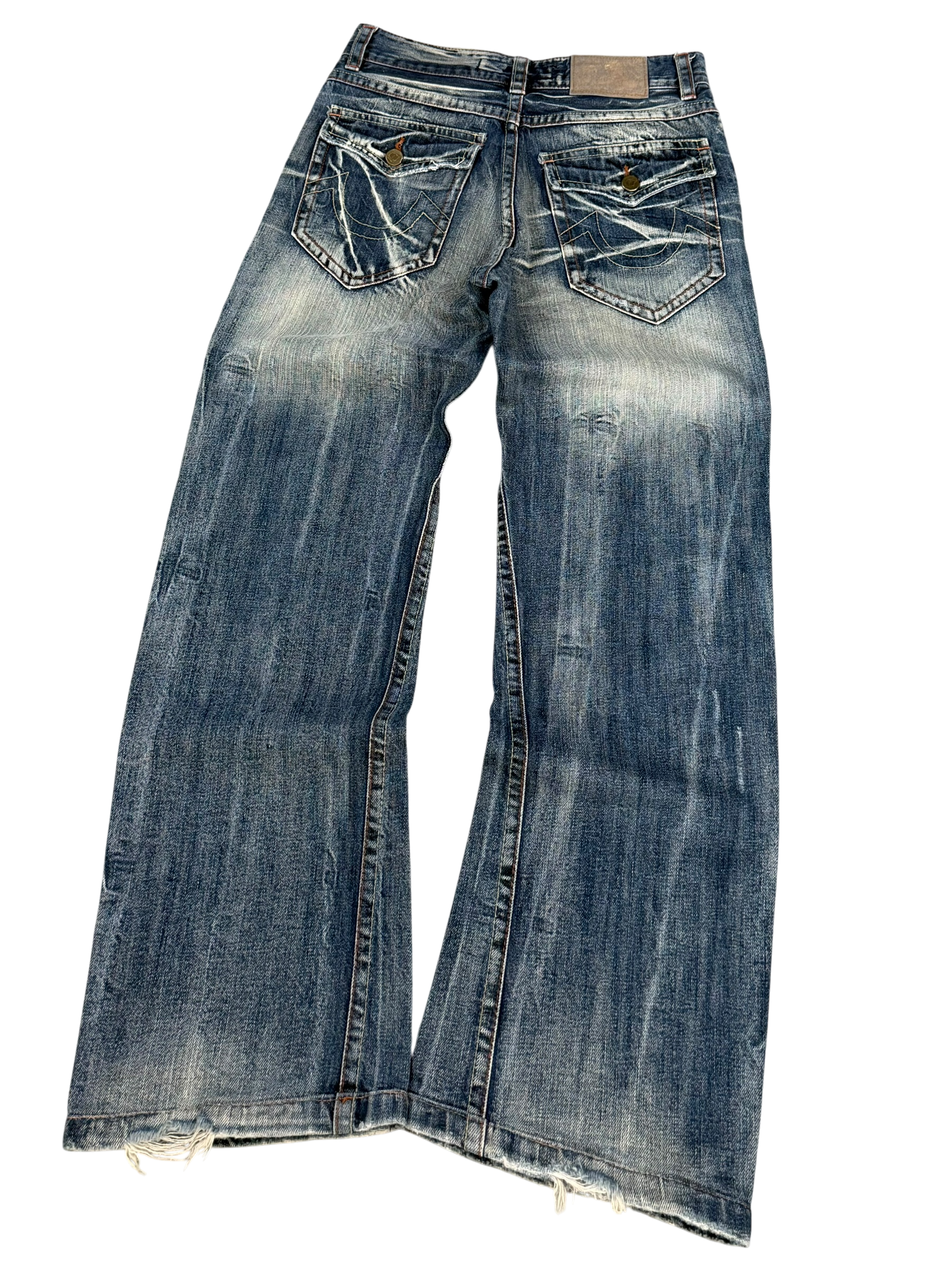 Crazy Washed Bootcut Jeans (S)