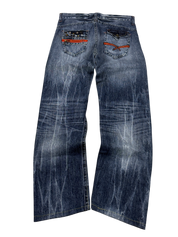 Crazy washed Straight Jeans (S)