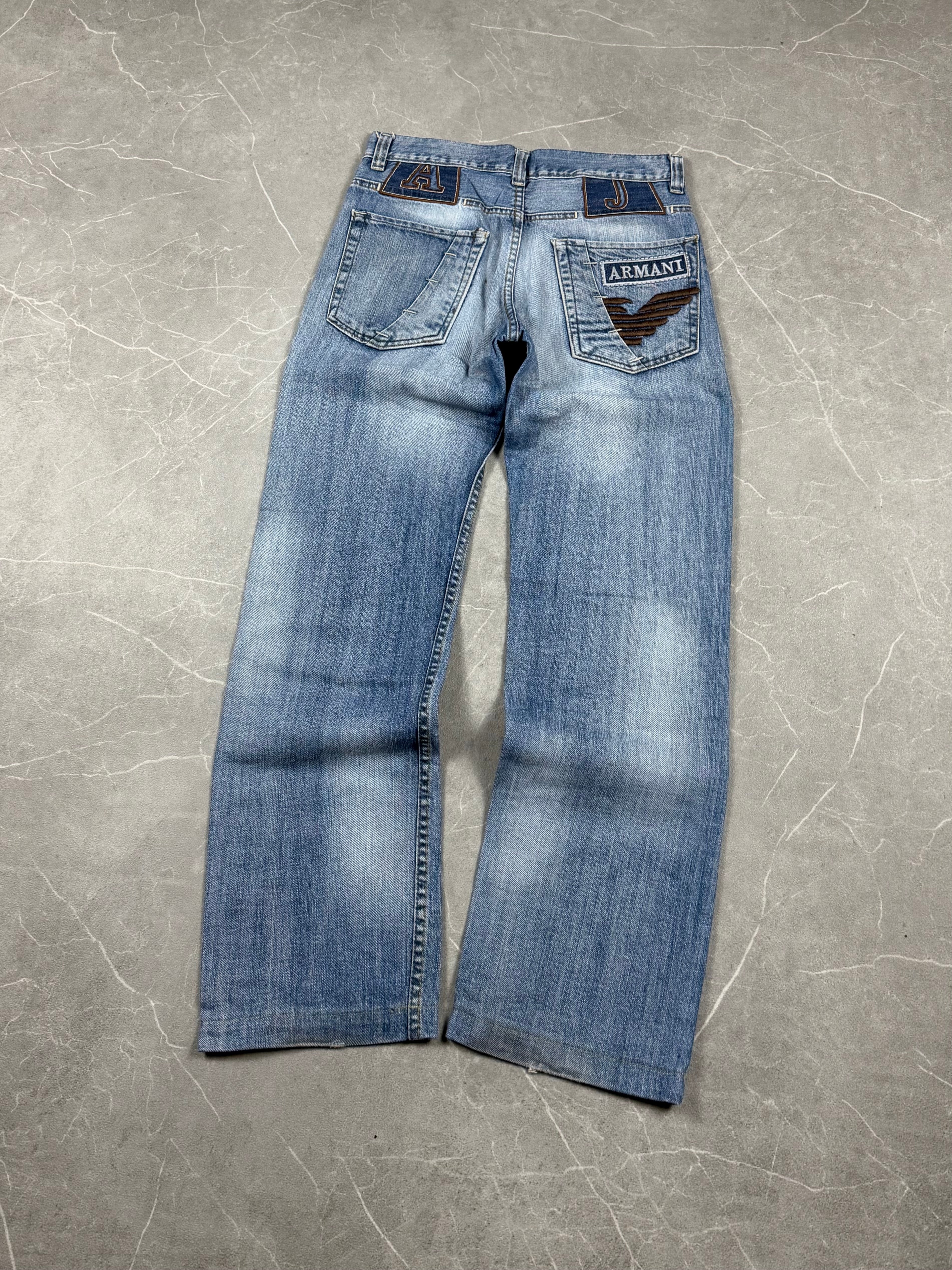 Armani Big Logo Straight Jeans (XS)