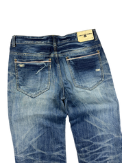 Crazy hard washed Straight Jeans (S)