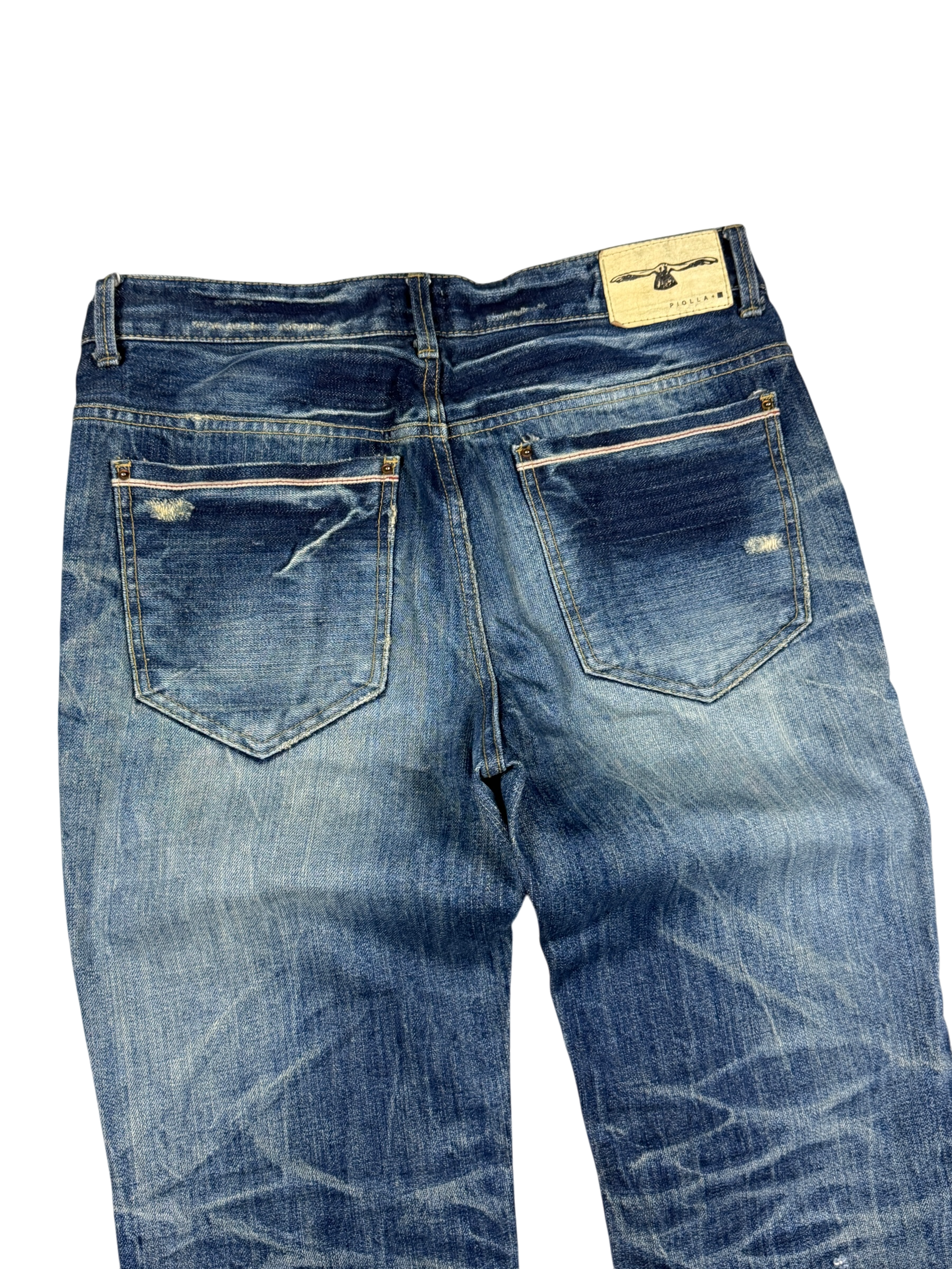 Crazy hard washed Straight Jeans (S)