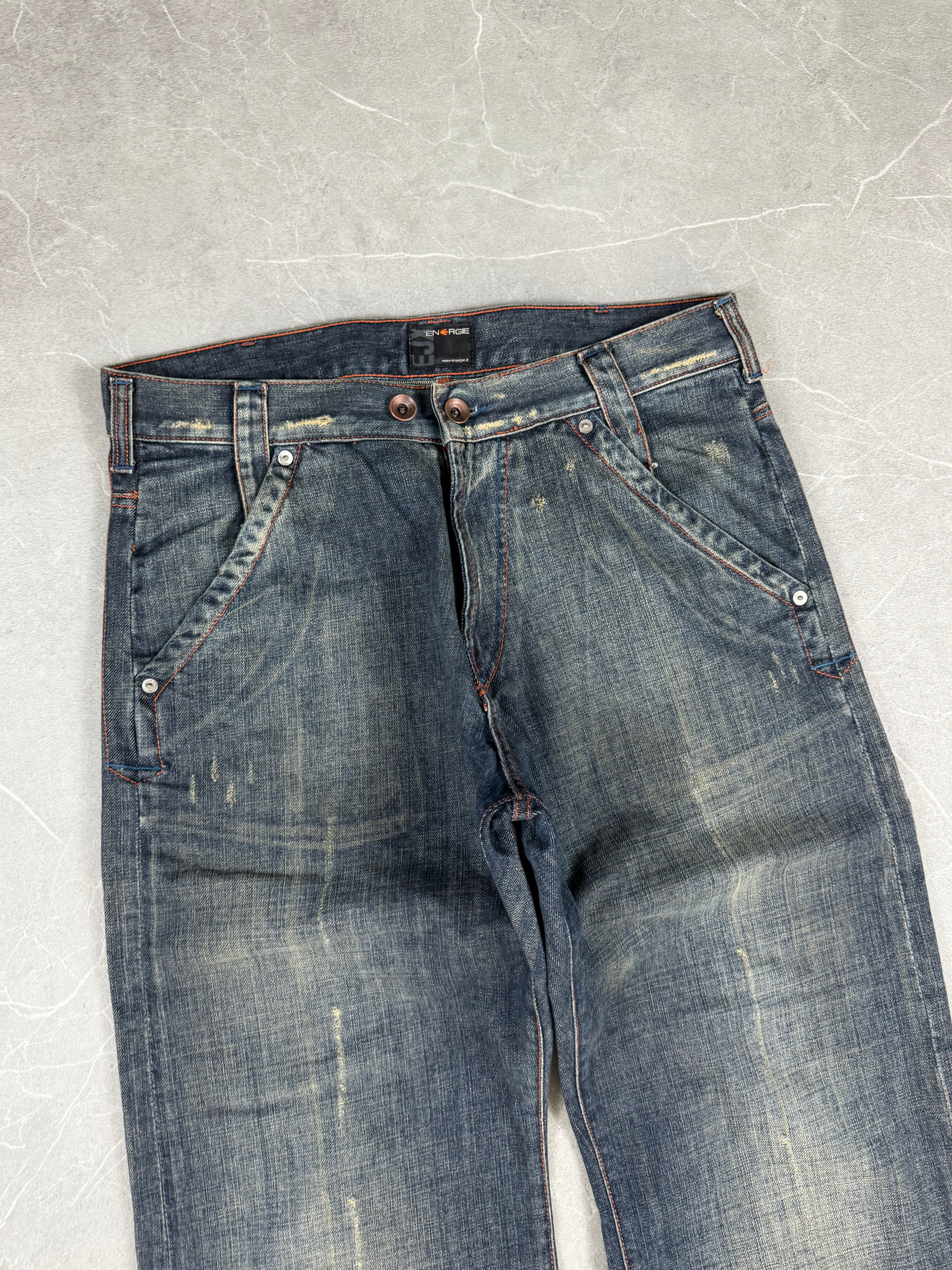 Vintage washed Baggy/Bootcut Jeans (M)