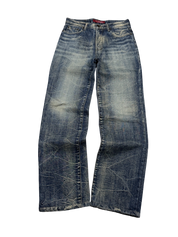 Crazy washed Straight Jeans (S)