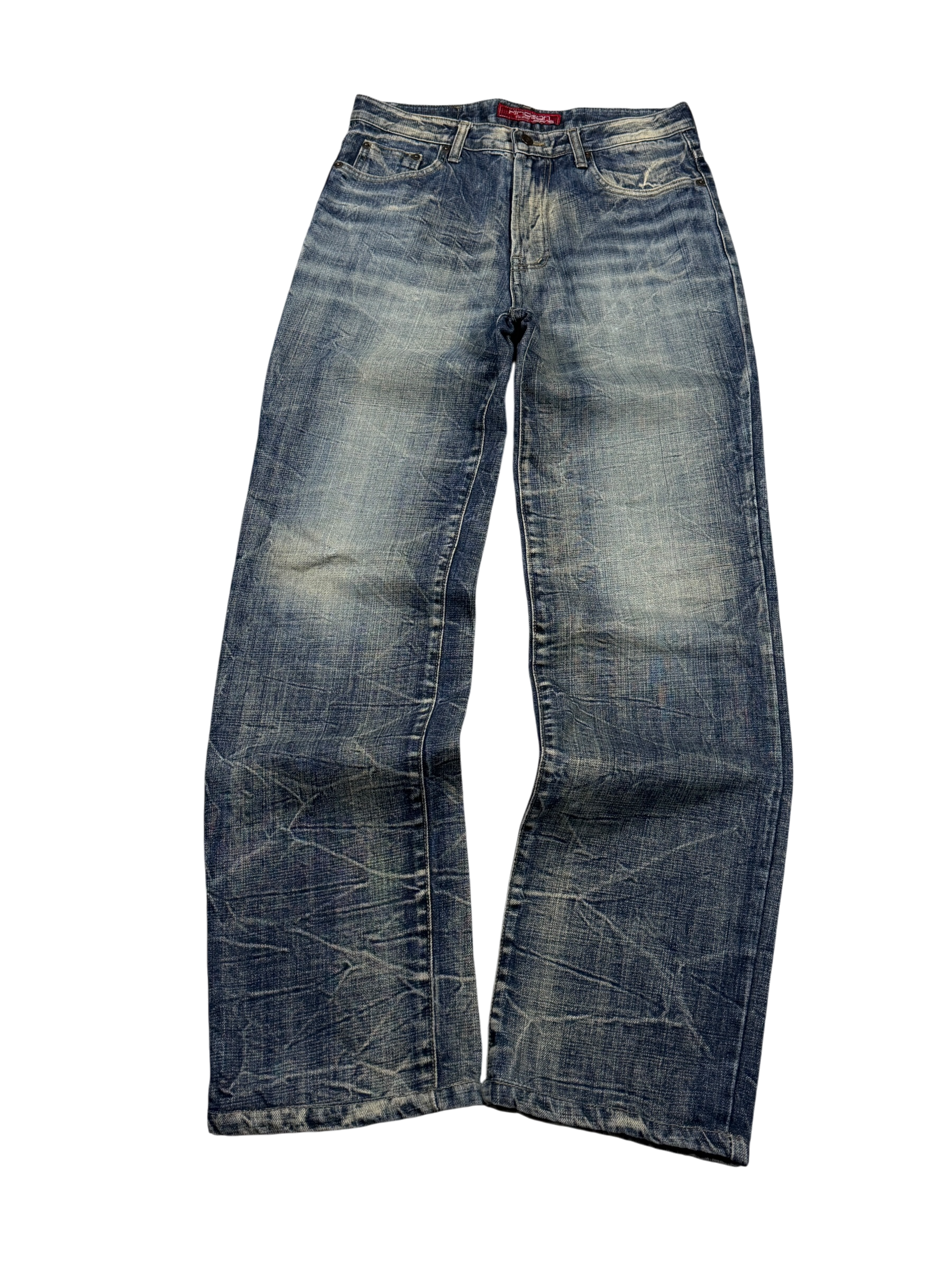 Crazy washed Straight Jeans (S)