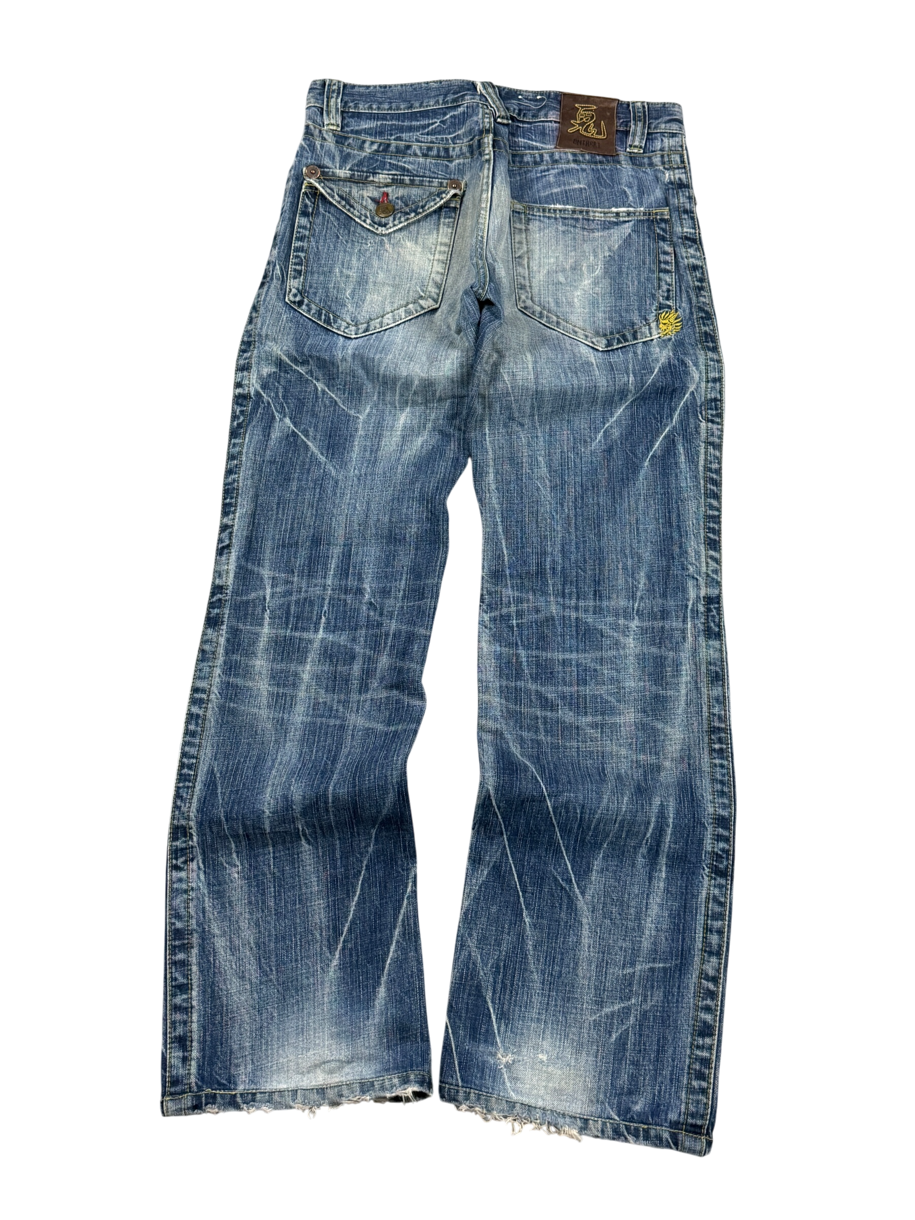 Crazy Washed Straight Jeans (S)