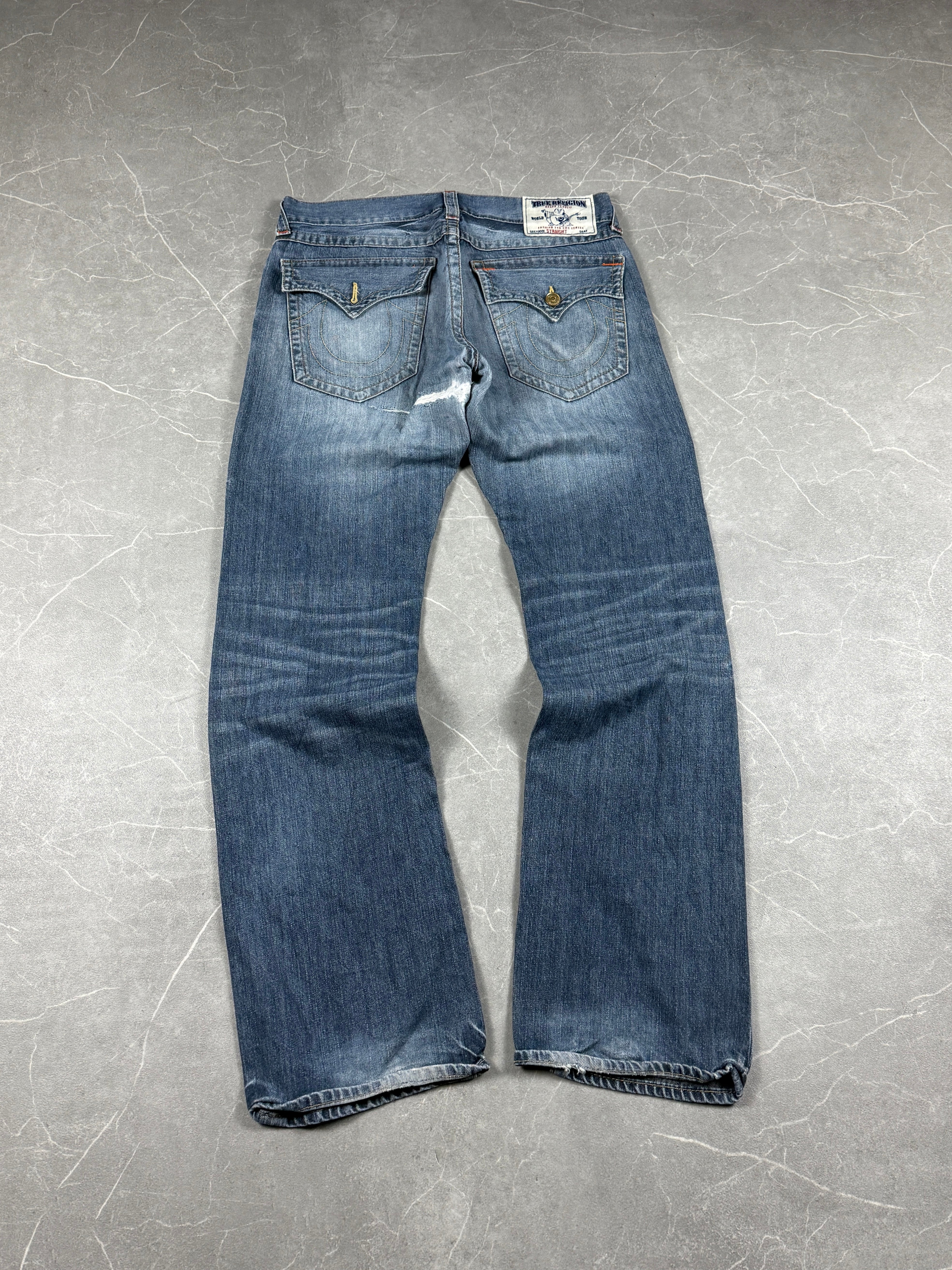 True Religion washed Bootcut Jeans (M)