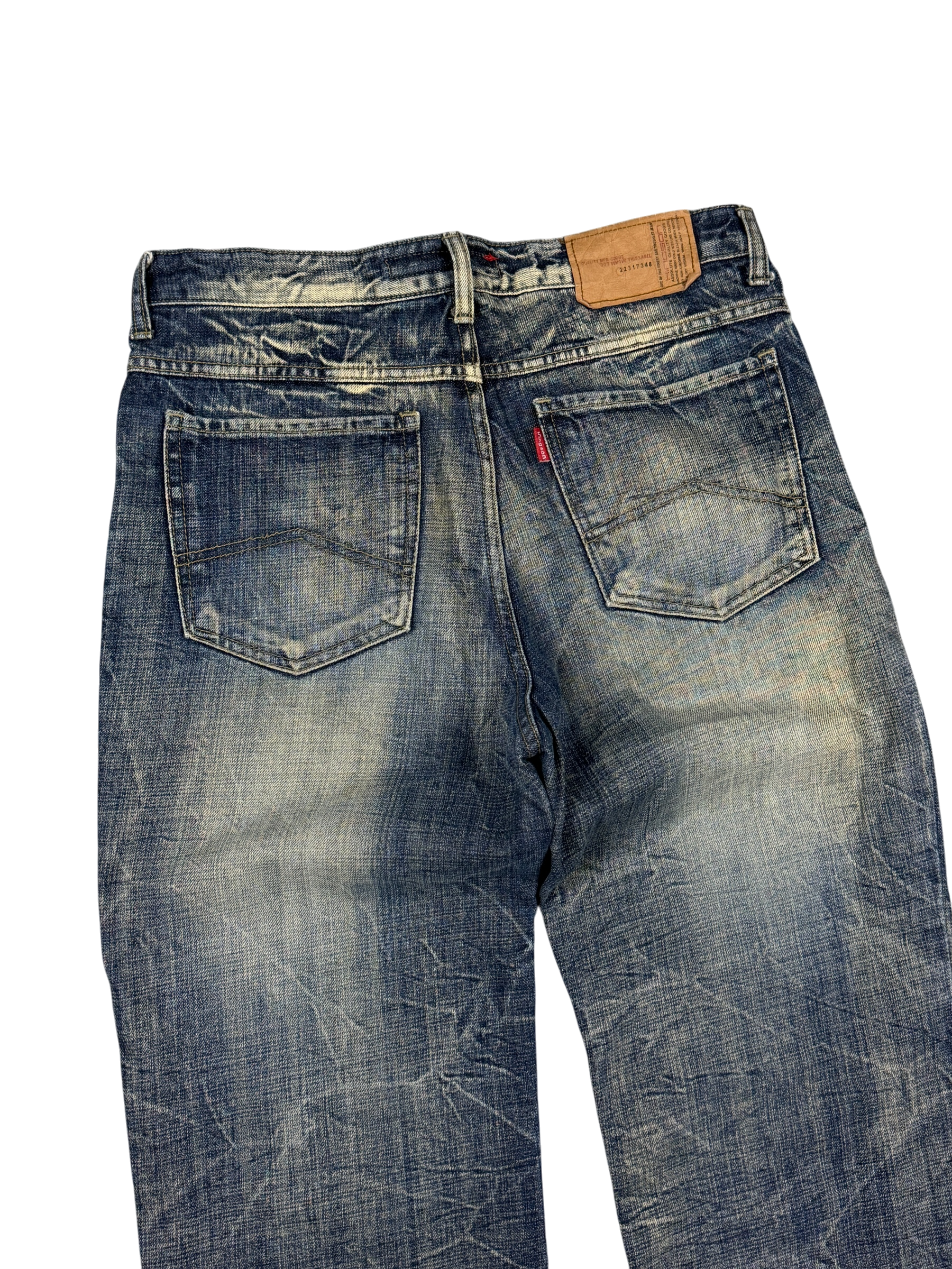 Crazy washed Straight Jeans (S)